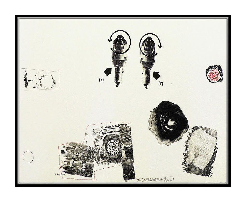 Robert Rauschenberg Original Lithograph Large Hand Signed Test Stone Modern Art For Sale 2