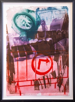 Robert Rauschenberg Storyline from the Ground Rules series 1997 Signed Intaglio