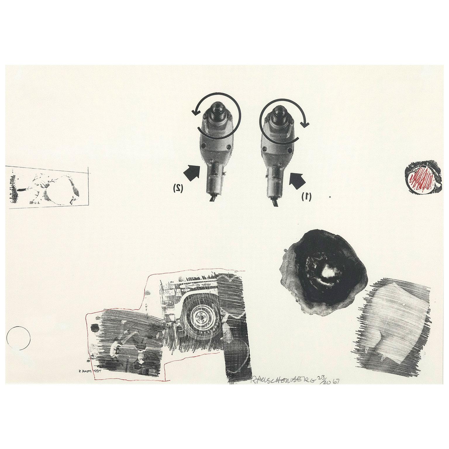 Incorporating the physical material of daily life into artwork was a central part of Robert Rauschenberg
s practice. In his silkscreens, Rauschenberg included newspapers
 entire articles, headlines and photos, adding or expanding the definition of