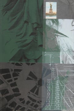 Estatua de la Libertad, serigrafía de arte conceptual de Robert Rauschenberg