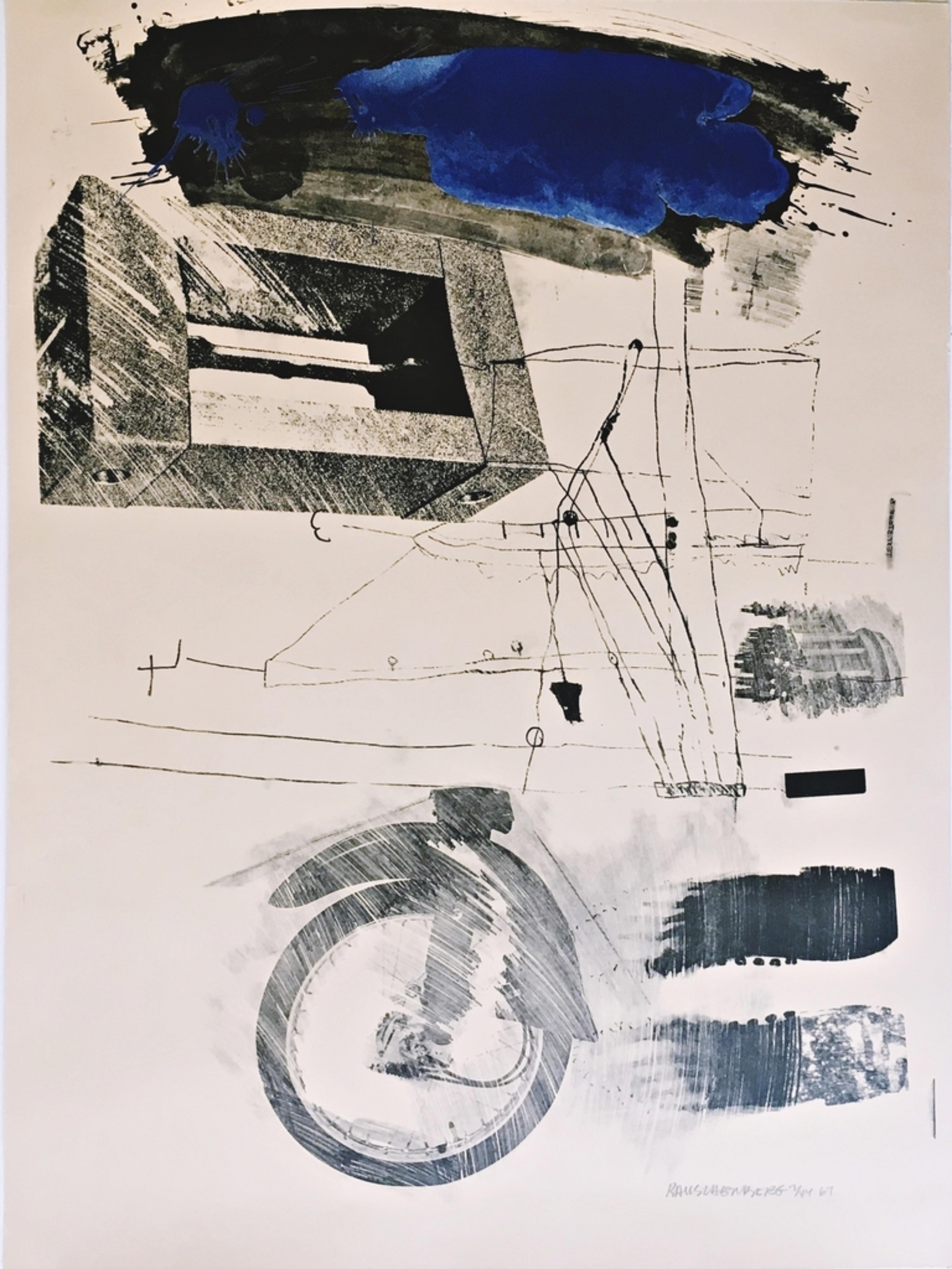Robert Rauschenberg Figurative Print - Test Stone #6, from the Booster and 7 Studies Series (Foster, 45, G:33)