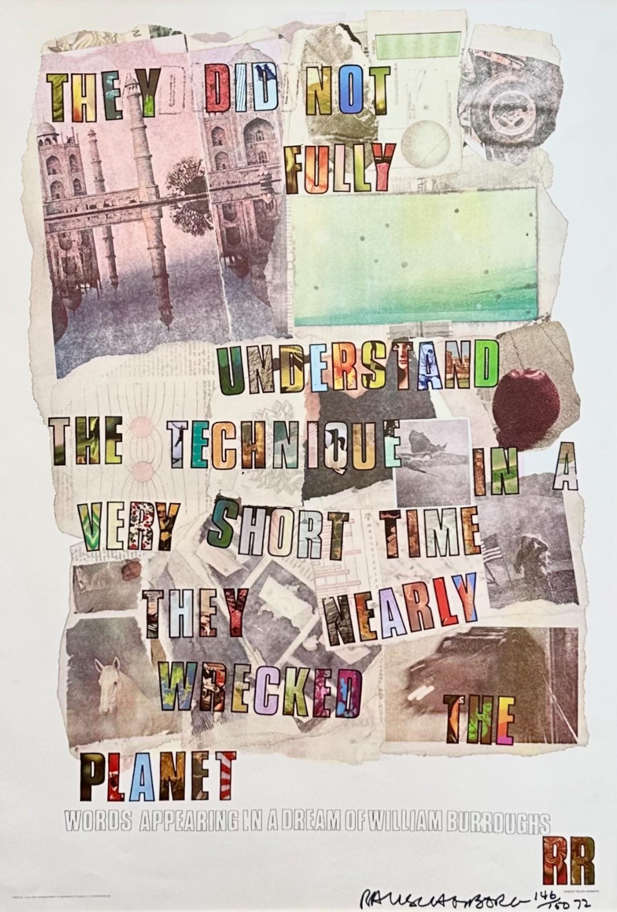Robert Rauschenberg Abstract Print - The Dream of William Burroughs