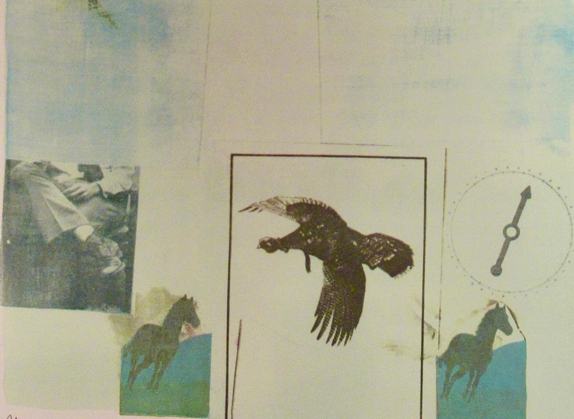 Pourquoi ne pouvez-vous pas dire - Beige Abstract Print par Robert Rauschenberg