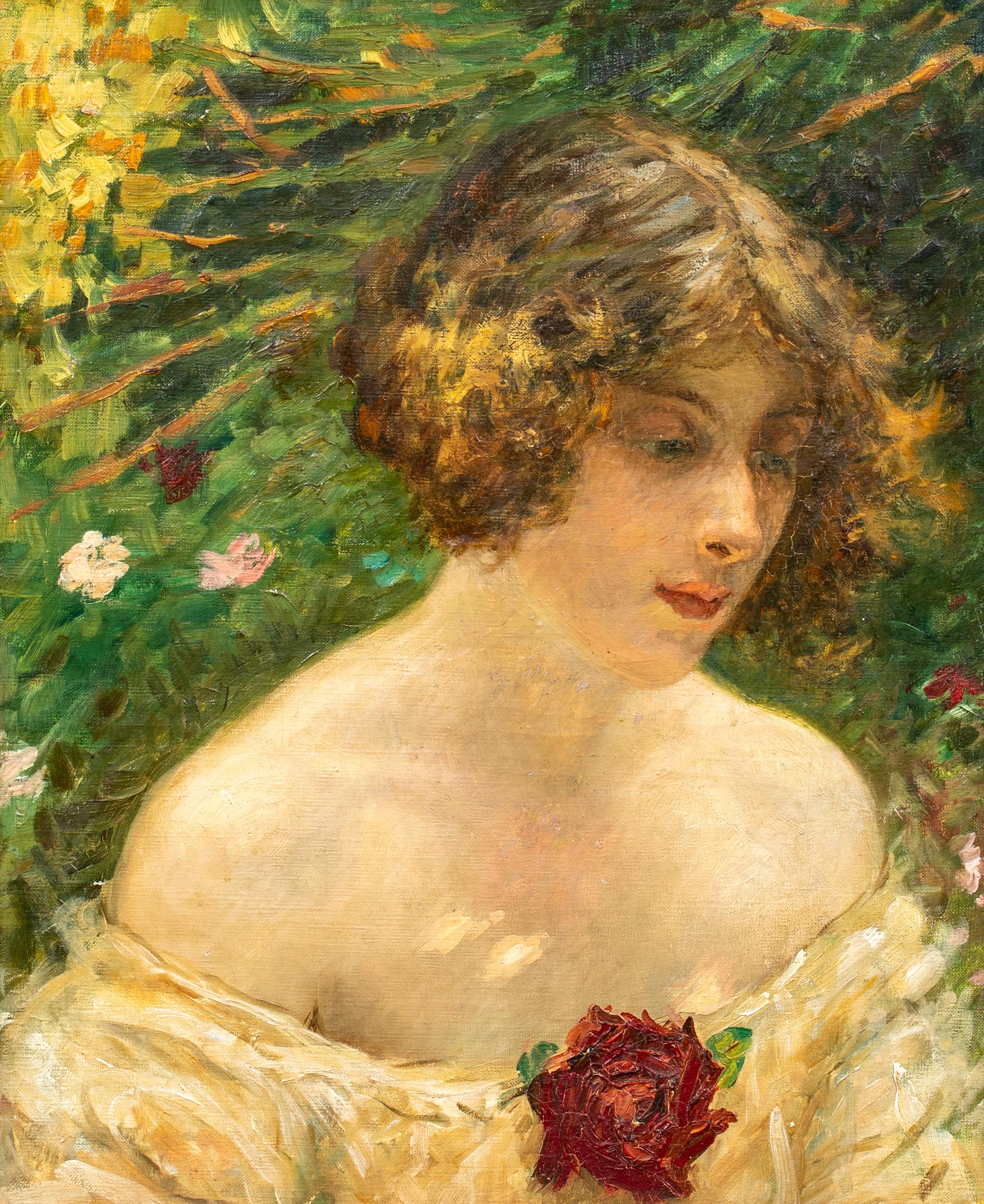 Dans le jardin, 19e siècle - Robert Reid en vente 2