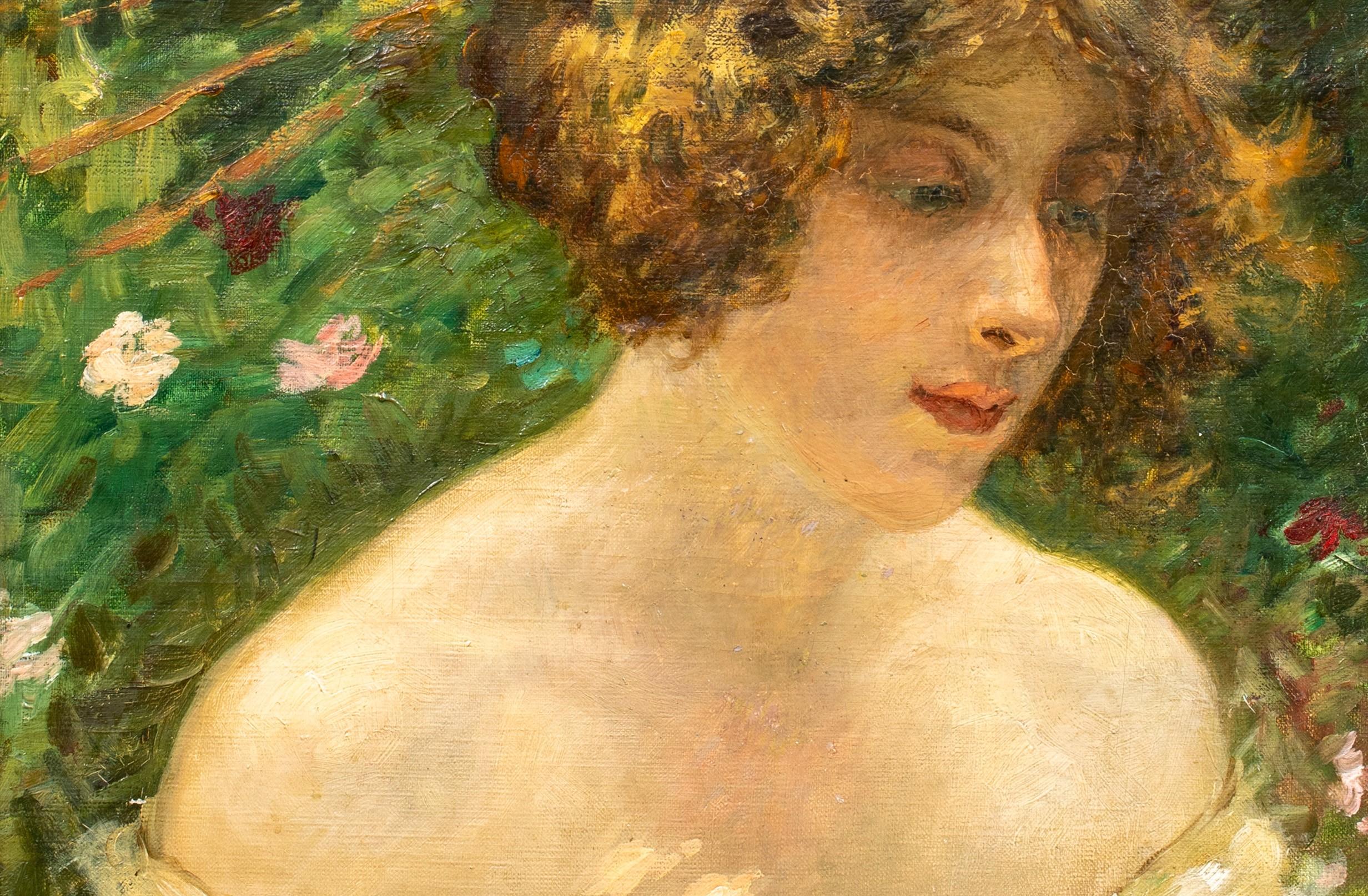 Dans le jardin, 19e siècle - Robert Reid en vente 5