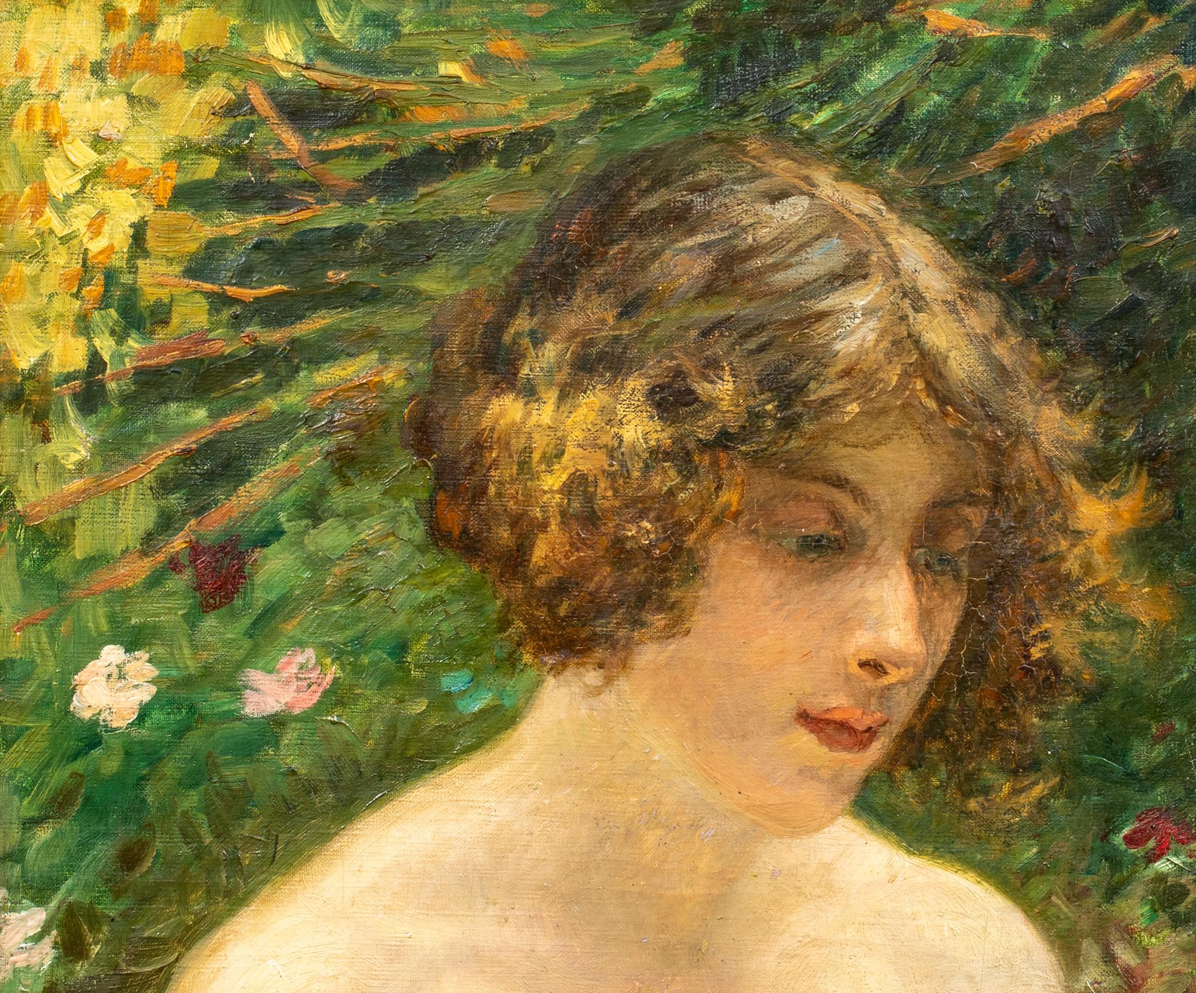 In The Garden, 19th Century - Robert Reid For Sale 3