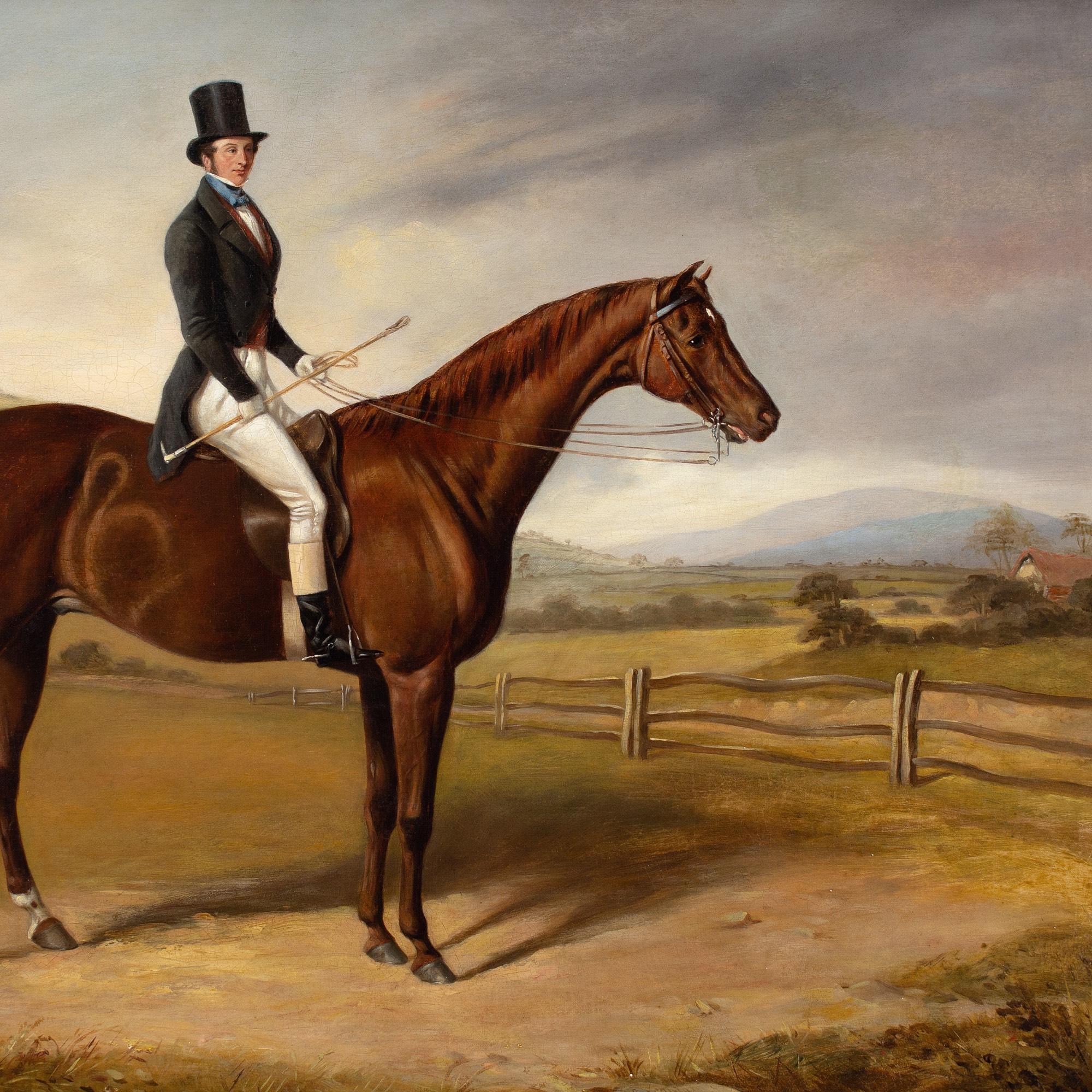 Robert Richard Scanlan, Portrait Of A Gentleman On A Bay Hunter 5