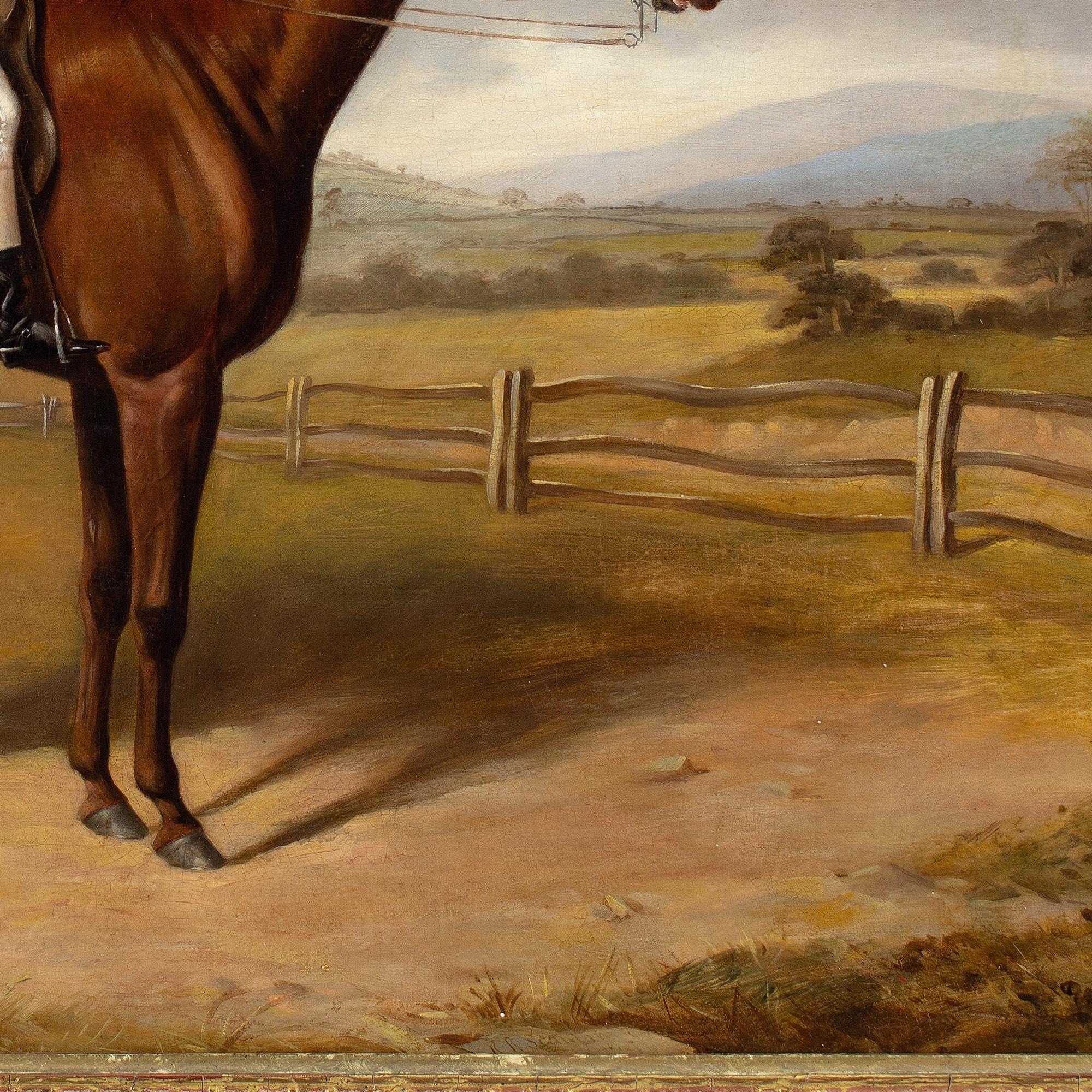 Robert Richard Scanlan, Portrait Of A Gentleman On A Bay Hunter 7