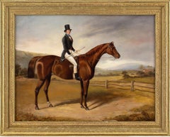 Robert Richard Scanlan, Portrait Of A Gentleman On A Bay Hunter