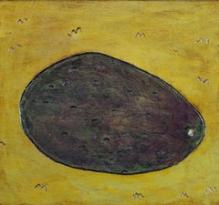 "Avocado, " Original Framed Still-life Oil signed on back by Robert Richter