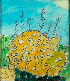 'Burning Bush' original oil on wood painting signed by Robert Richter