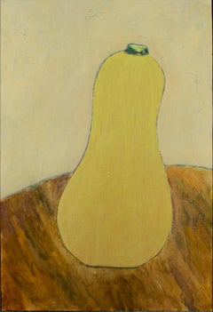 "Butter Squash" Natura morta da tavolo Olio su legno firmato sul retro da Robert Richter