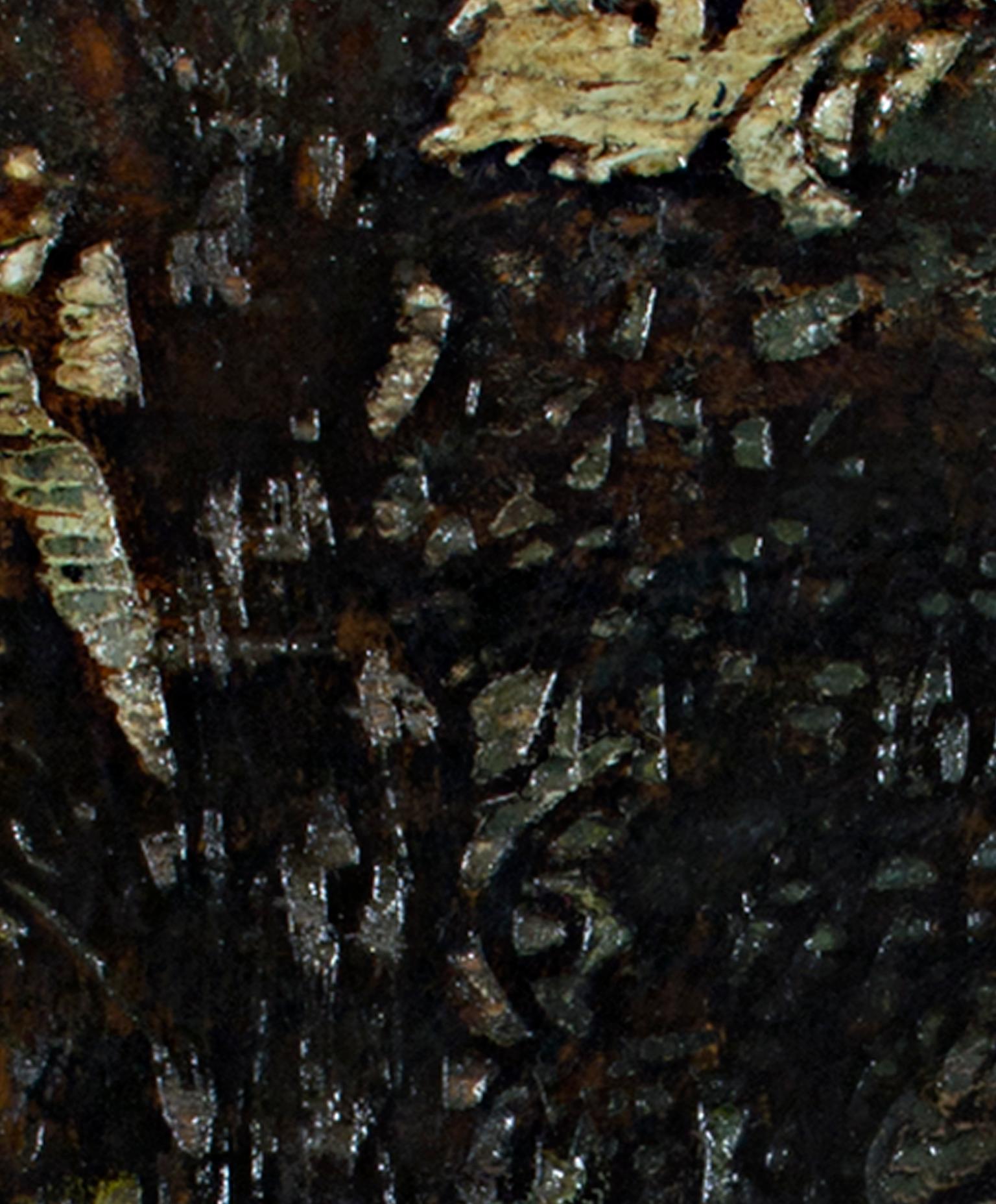 « Couple in Woods, », huile sur bois originale encadrée signée par Robert Richter en vente 4