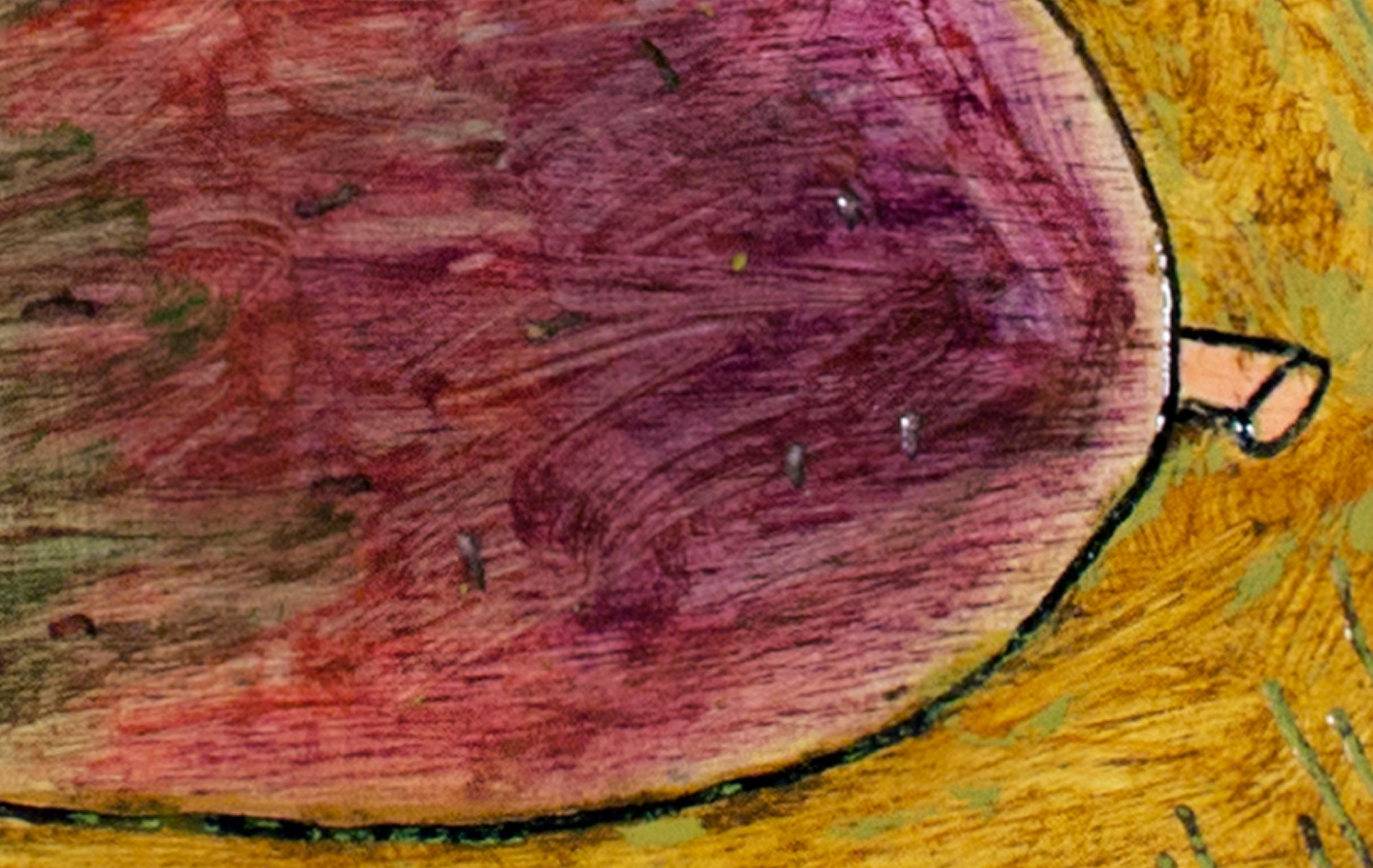 „Mango“, Original Obststillleben, Öl signiert auf der Rückseite von Robert Richter im Angebot 2