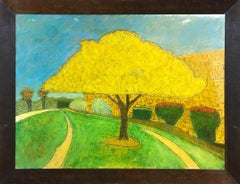 „Store Tree“ Original-Gemälde in Öl auf Holz, signiert von Robert Richter