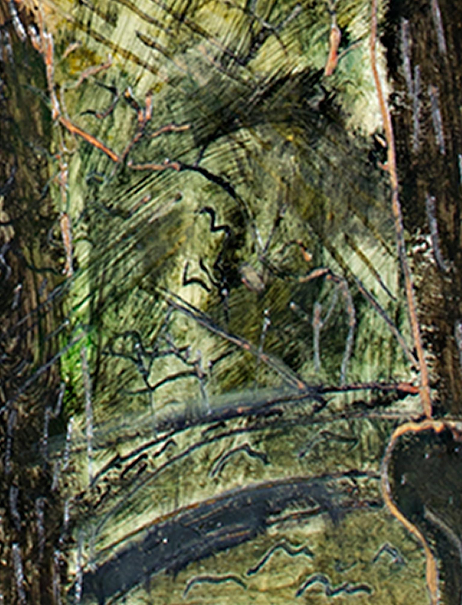 « Sunrise », huile originale sur bois - paysage de la forêt de l'aube signée par Robert Richter en vente 3