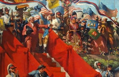 Pintura al óleo de la toma de posesión de George Washington, 1960, Escena figurativa