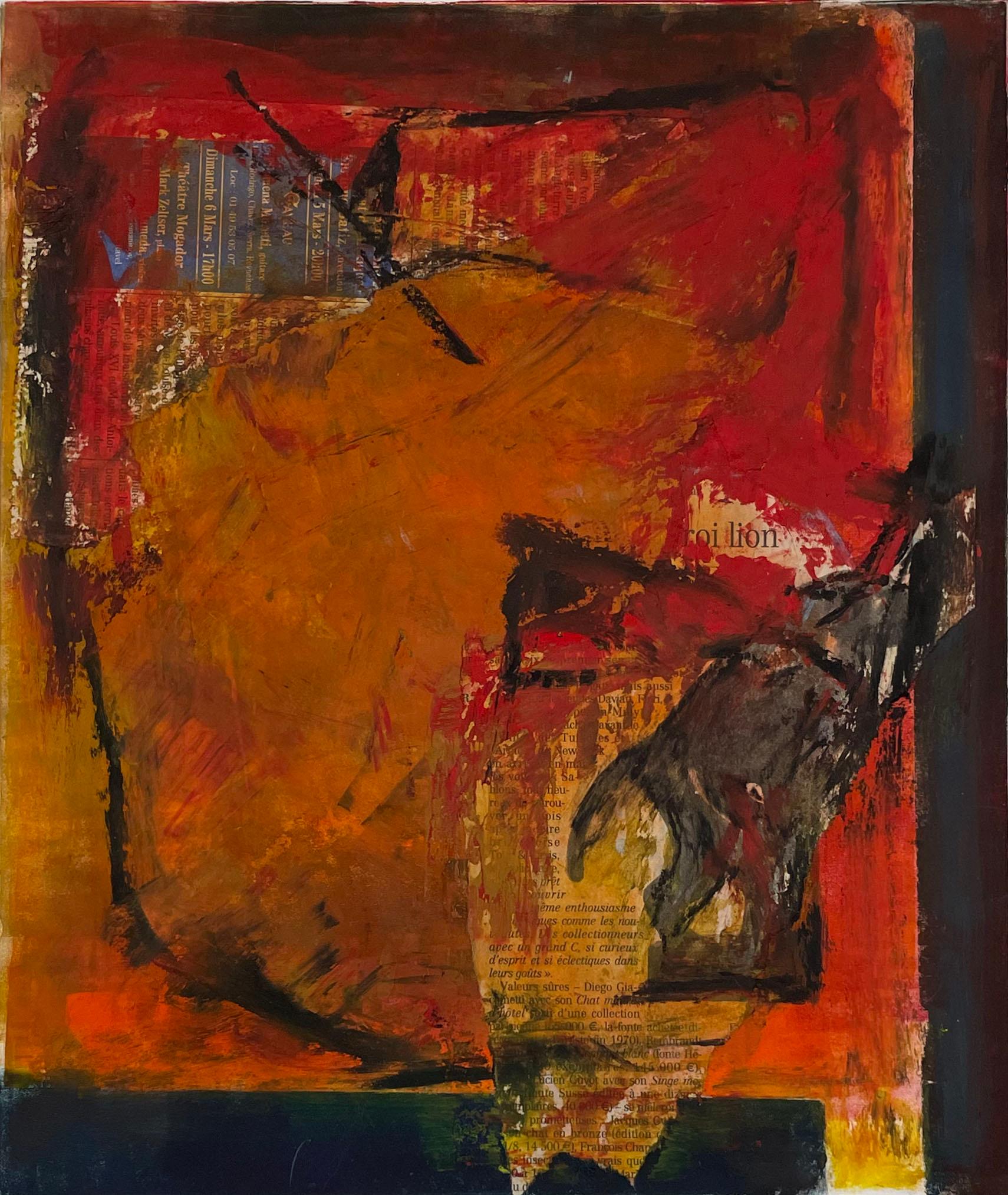 Unique monotype with collage. signed and numbered on the front, titled on verso.

Artist Robert Roach lived in Santa Fe, New Mexico.  His one-of-a-kind, abstract monoprints are inspired by the landscape, climate and light of the American Southwest. 