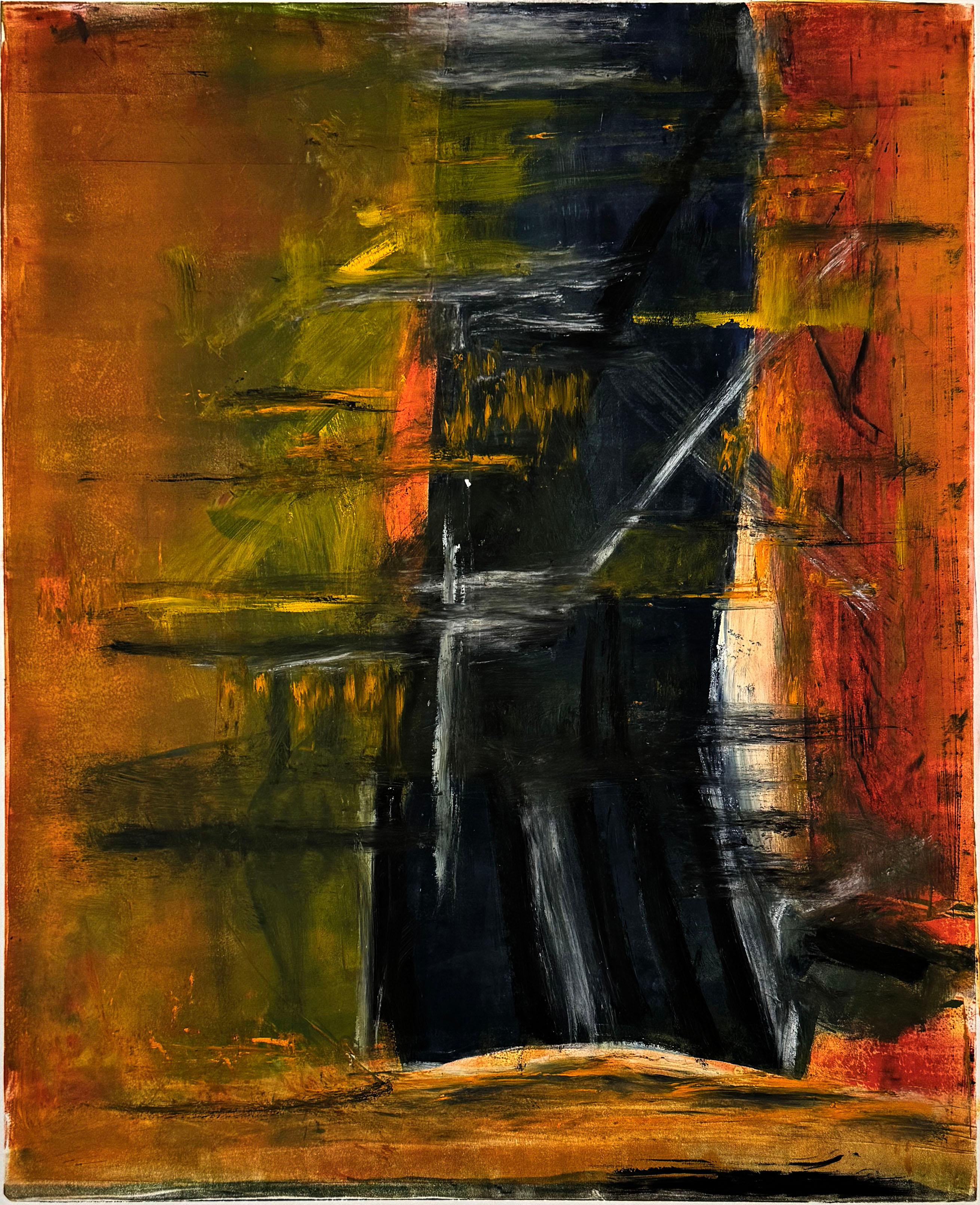 Unique monotype, signed and numbered 1/1.

Artist Robert Roach lived in Santa Fe, New Mexico.  His one-of-a-kind, abstract monoprints were inspired by the landscape, climate and light of the American Southwest.  He has been shown in a number of