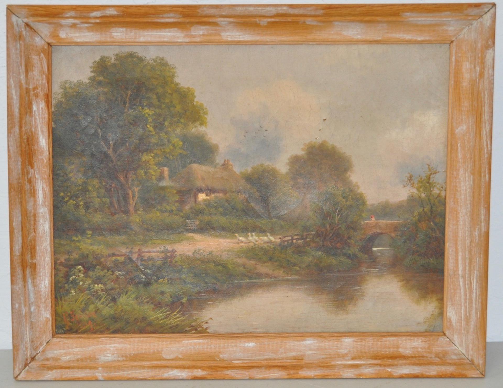 Robert Robin Fenson English Country Landscape Oil Painting c.1909 - Art by Robert Fenson