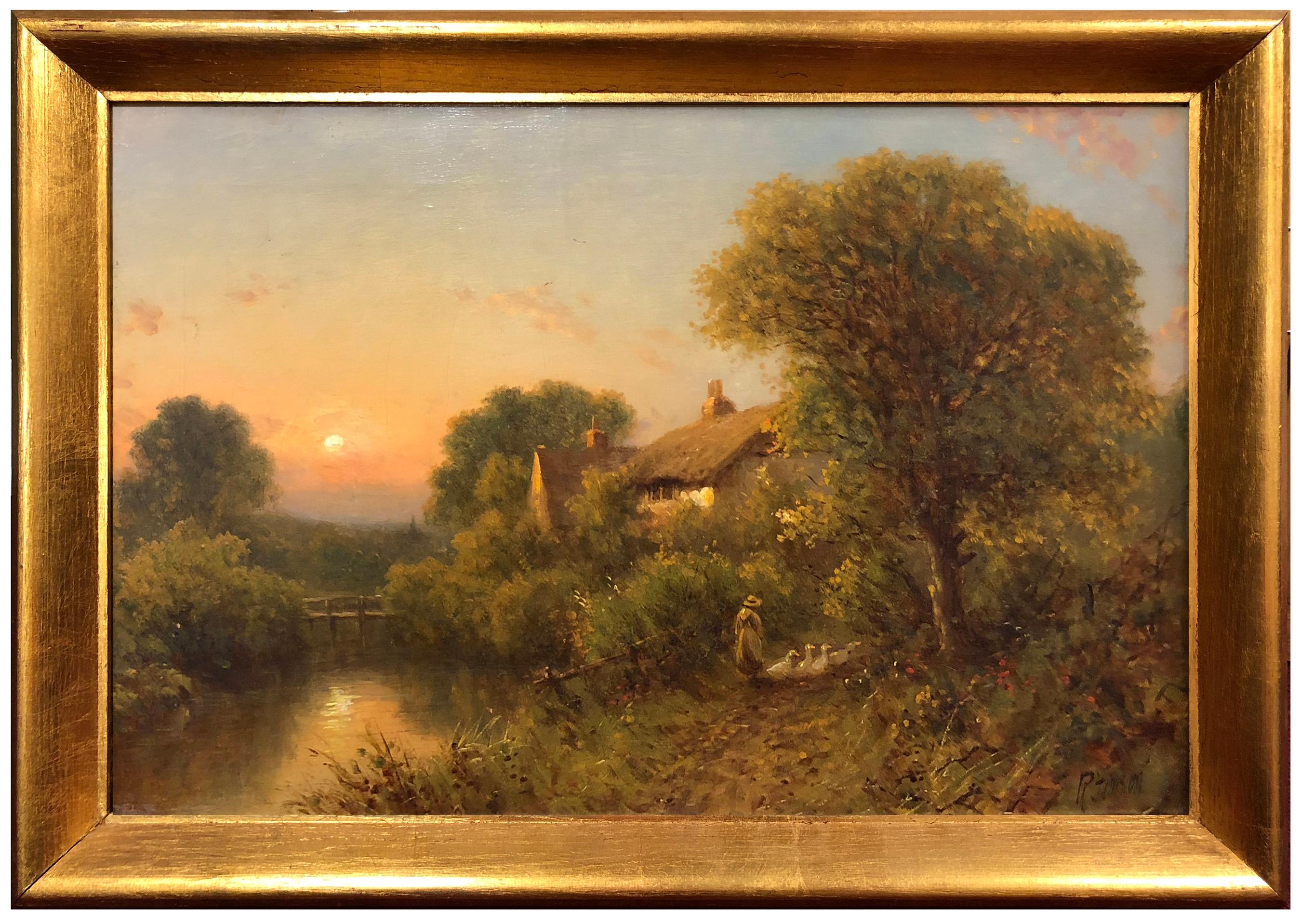 Sonnenuntergang – Painting von Robert Fenson