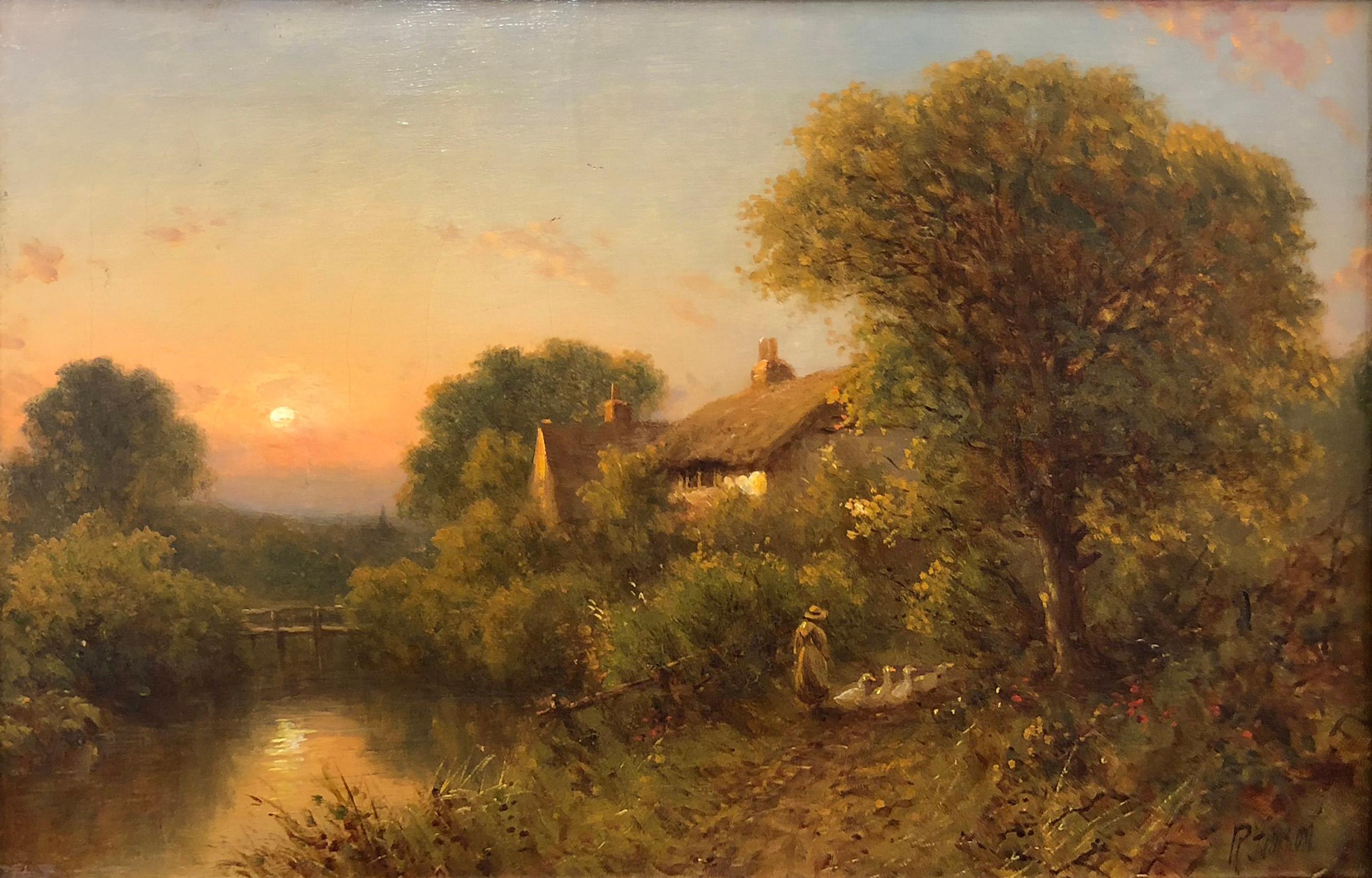 Robert Fenson Landscape Painting – Sonnenuntergang