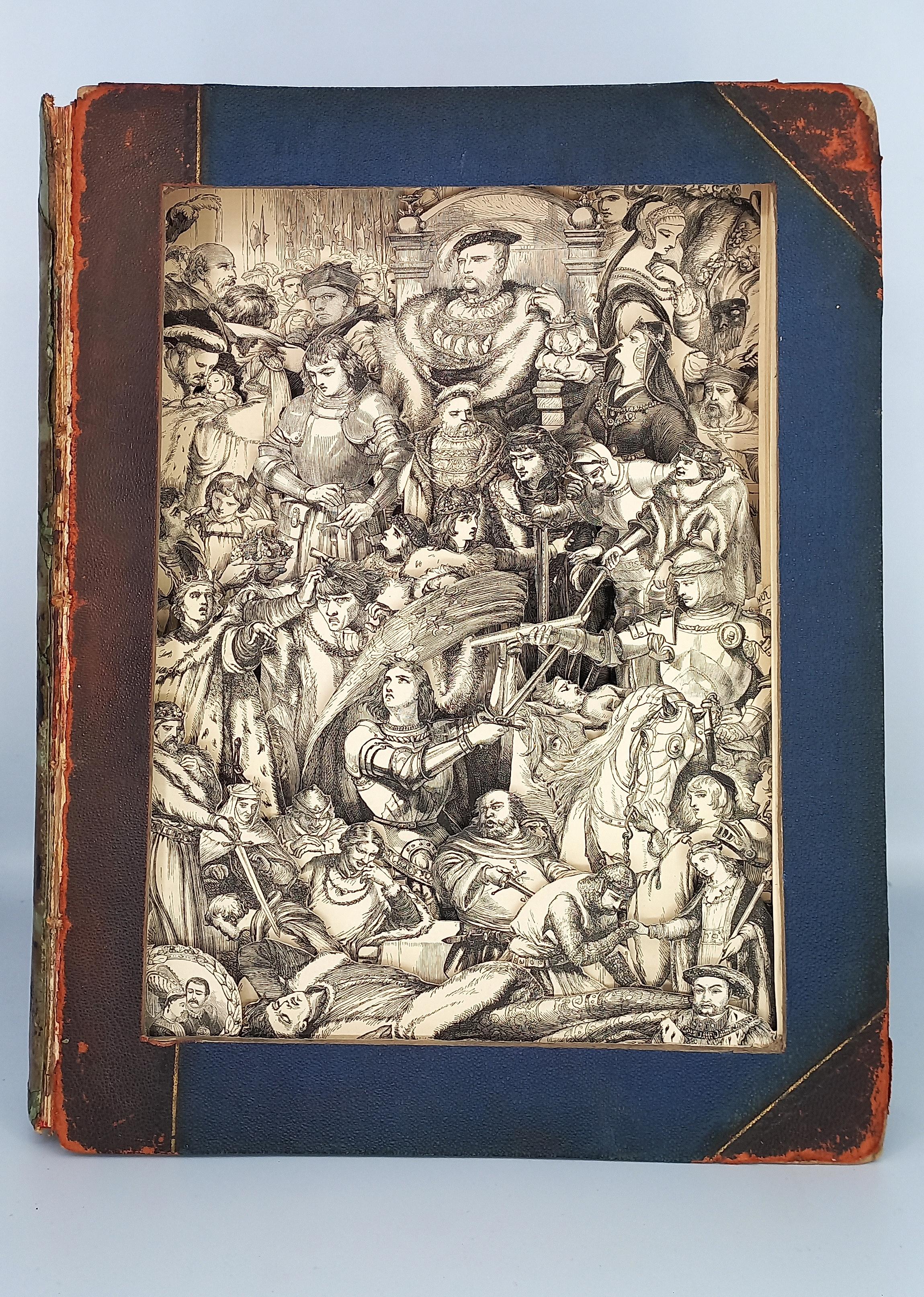 Scultura di libri,
Firmato da Robert Robinson

Robert Robinson è un artista americano nato nel 1960 che vive e lavora a Londra, nel Regno Unito. Crea opere d'arte multimediali in 3D utilizzando le enciclopedie dei fumetti. Con un approccio