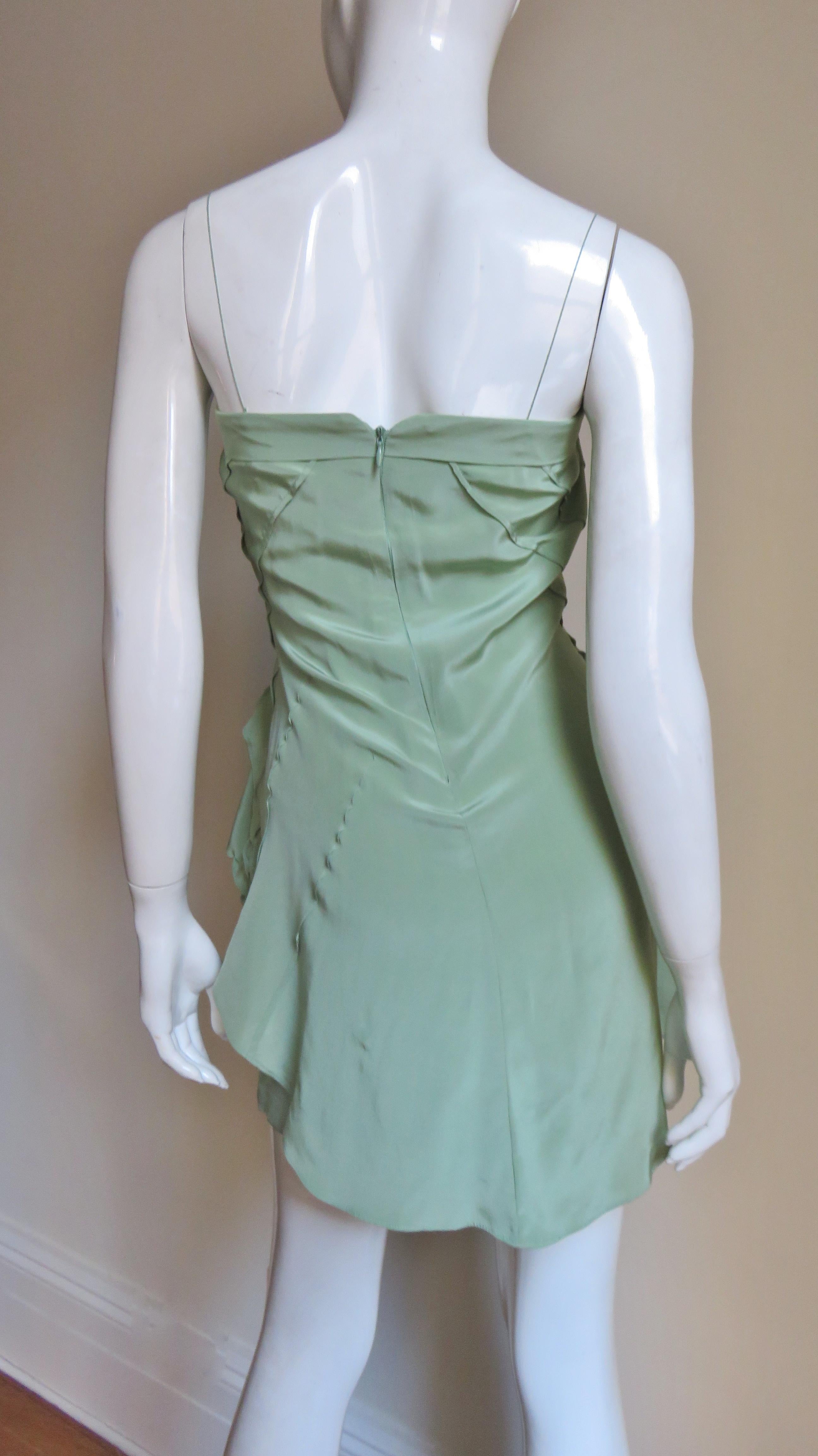 Robert Rodriguez Silk Dress with Large Flower  For Sale 3