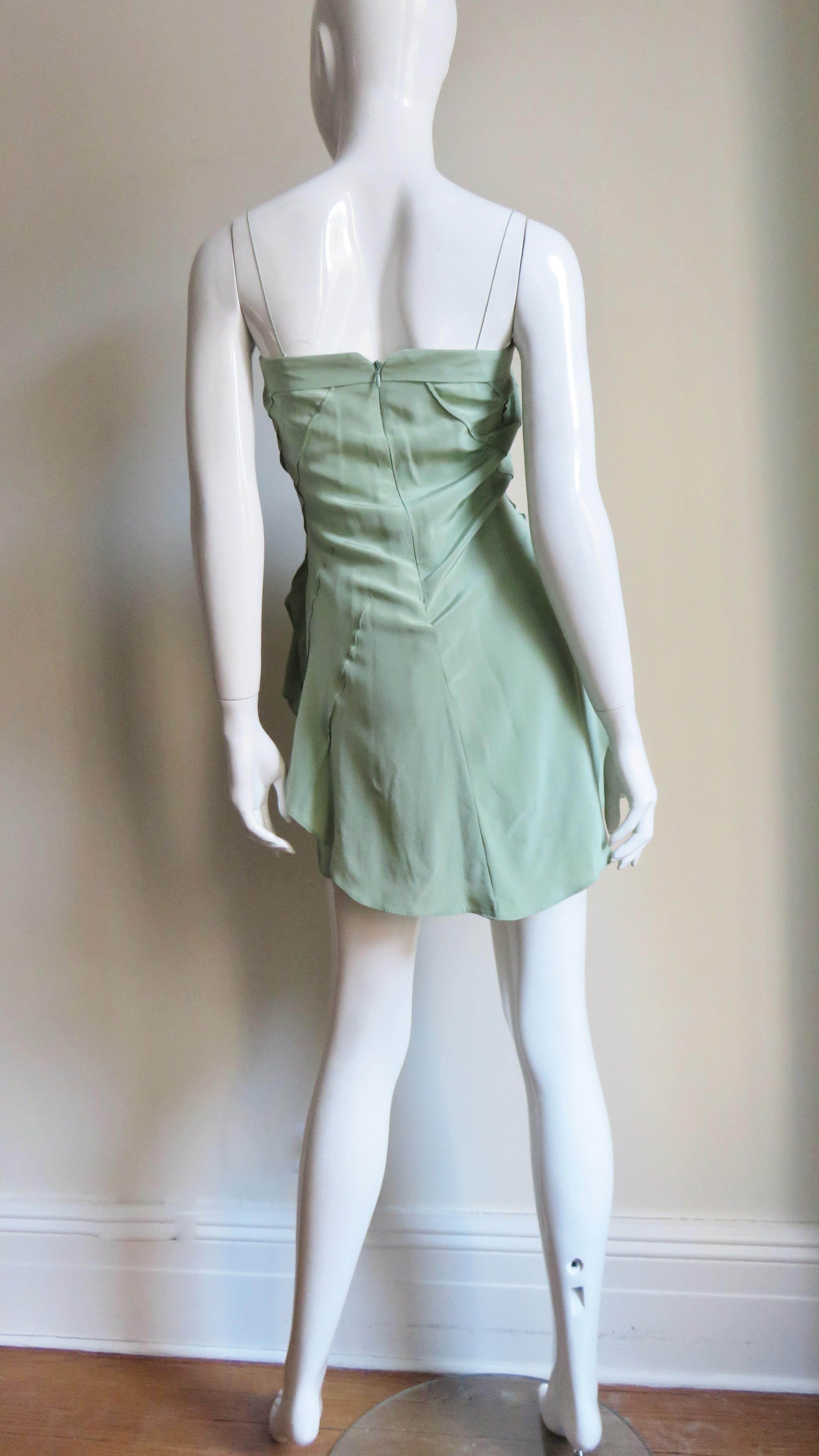 Robert Rodriguez Silk Dress with Large Flower  For Sale 7