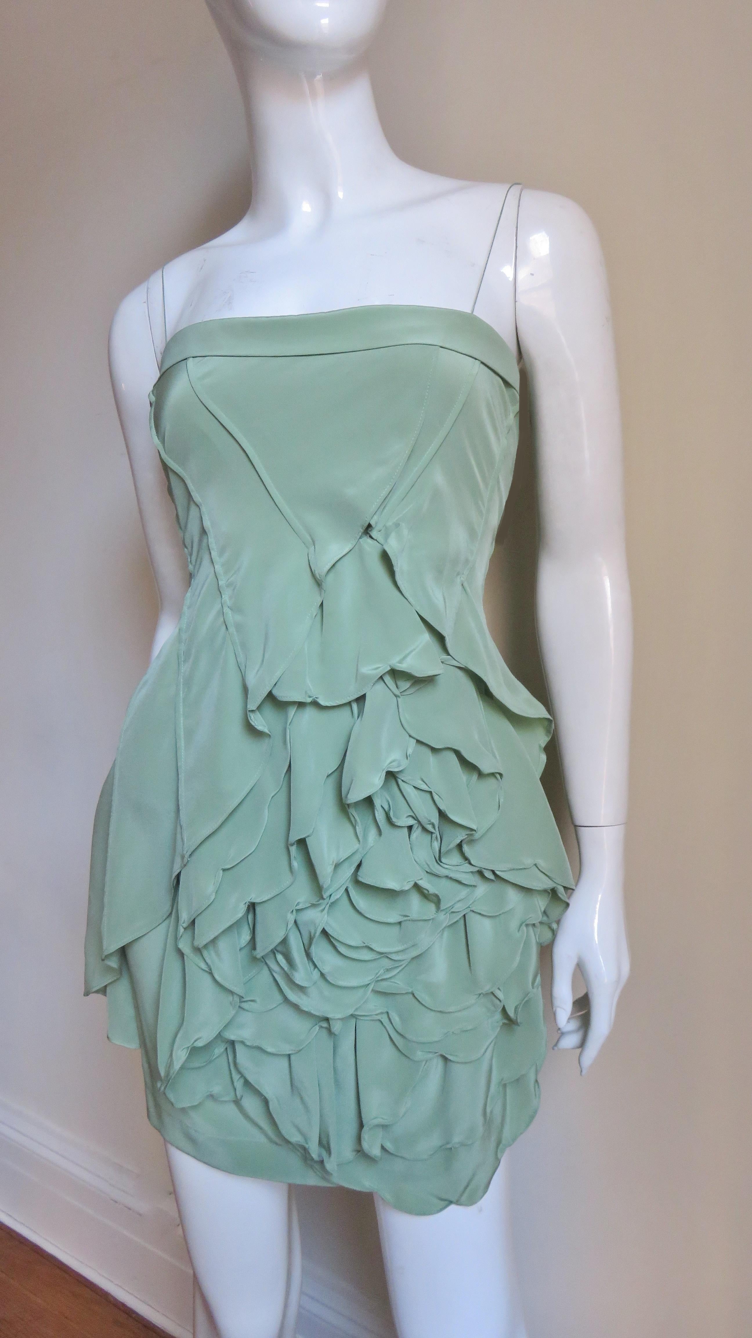 Robert Rodriguez Silk Dress with Large Flower For Sale at 1stDibs ...