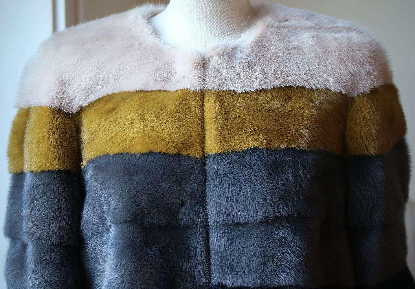 Black Robert Rodriguez Mink Fur Jacket Small