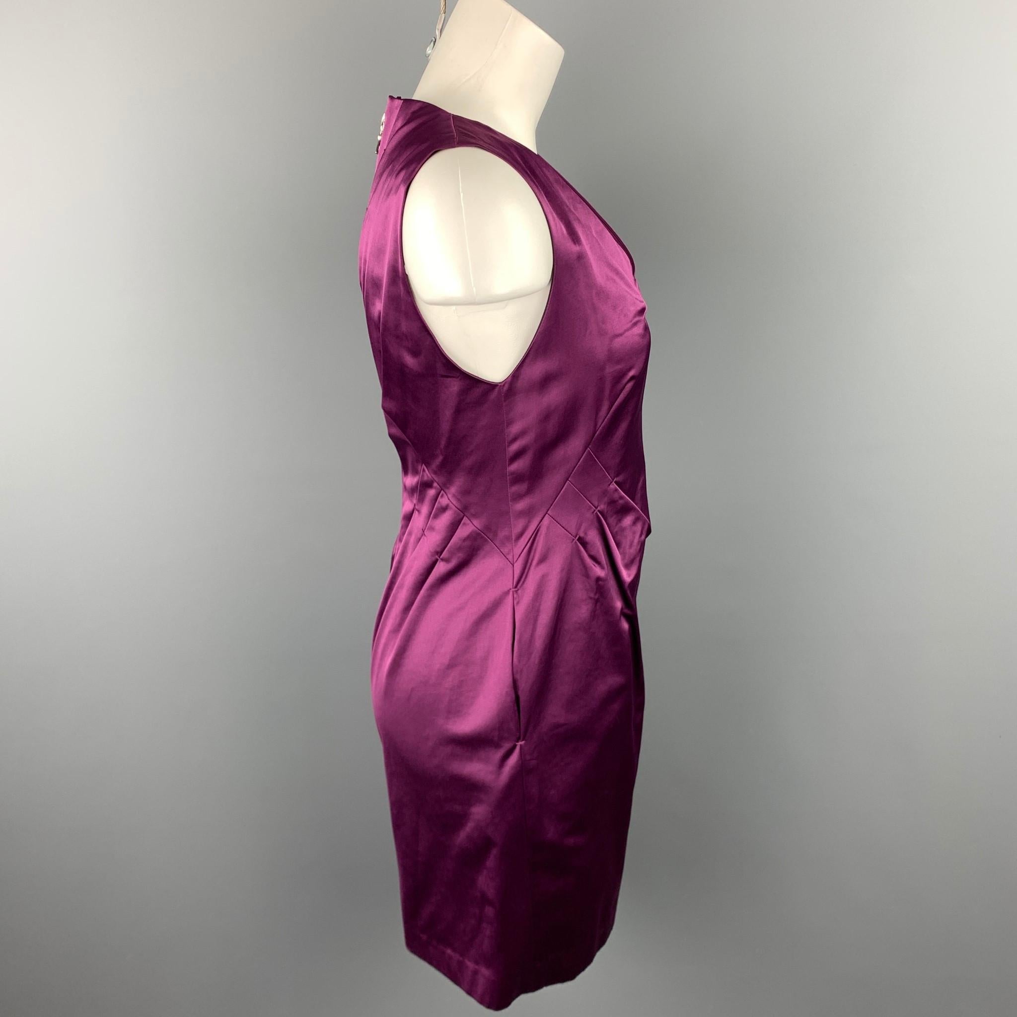 v neck polyester purple and blue dress 2000s