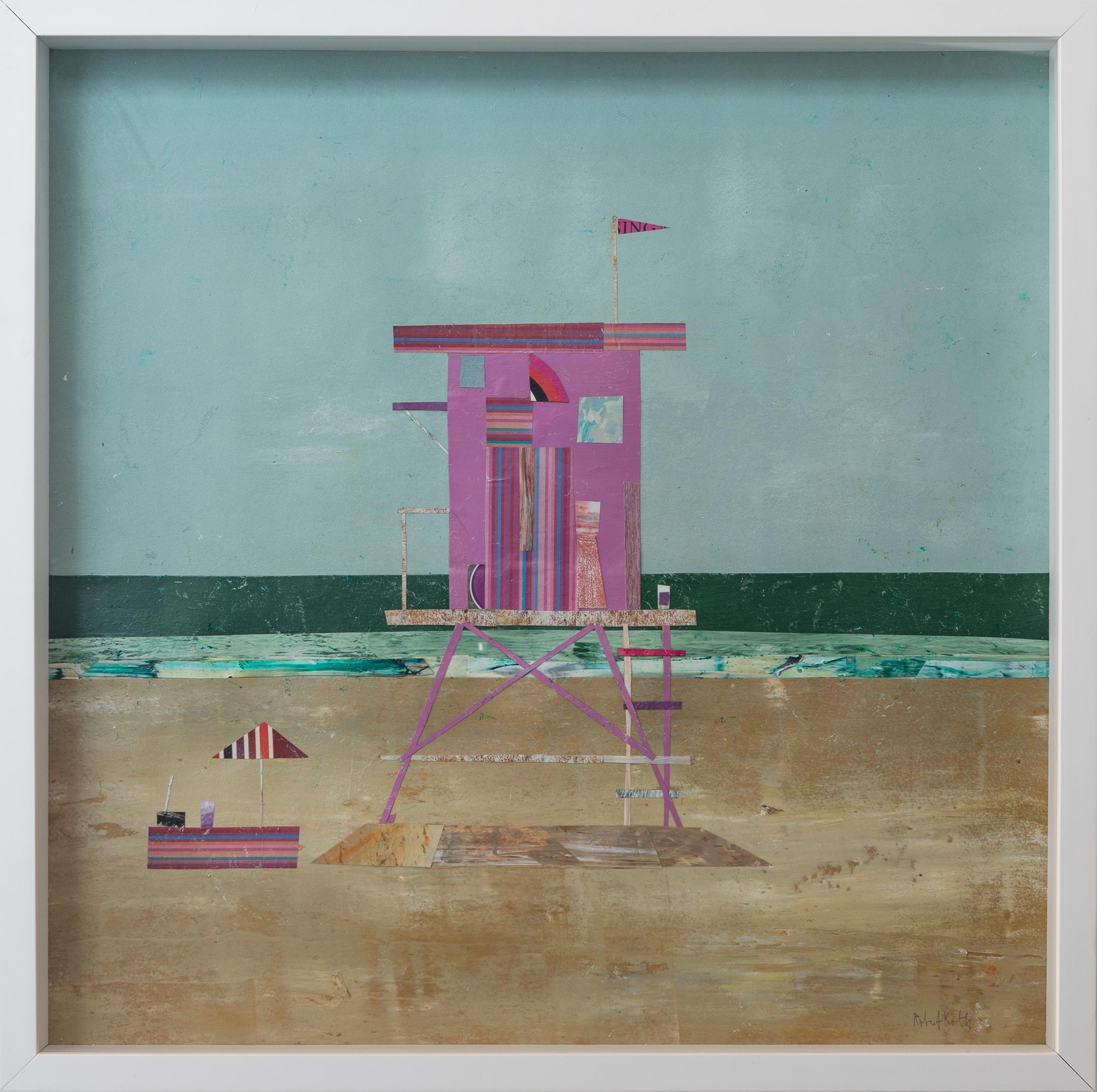 Purple Stand w/ Grape Drink - Mixed Media Art by Robert Roth