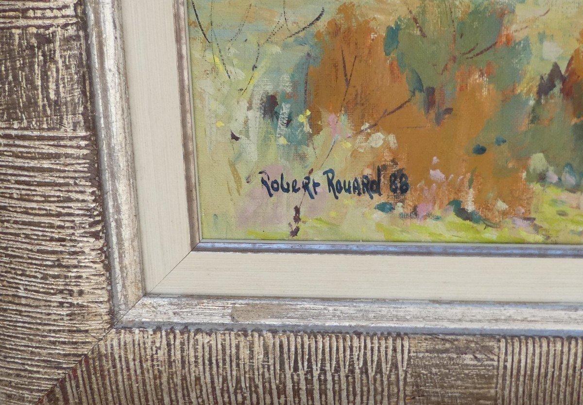 Landscape in the South of France, original oil on canvas by Robert Rouard For Sale 4