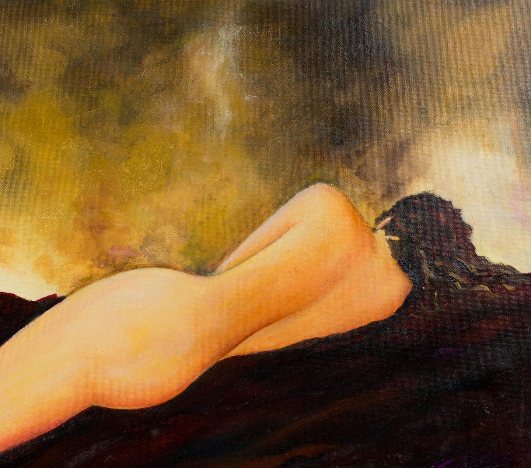 Étude de nu allongé Peinture à l'huile de Robert The Roujas en vente 4