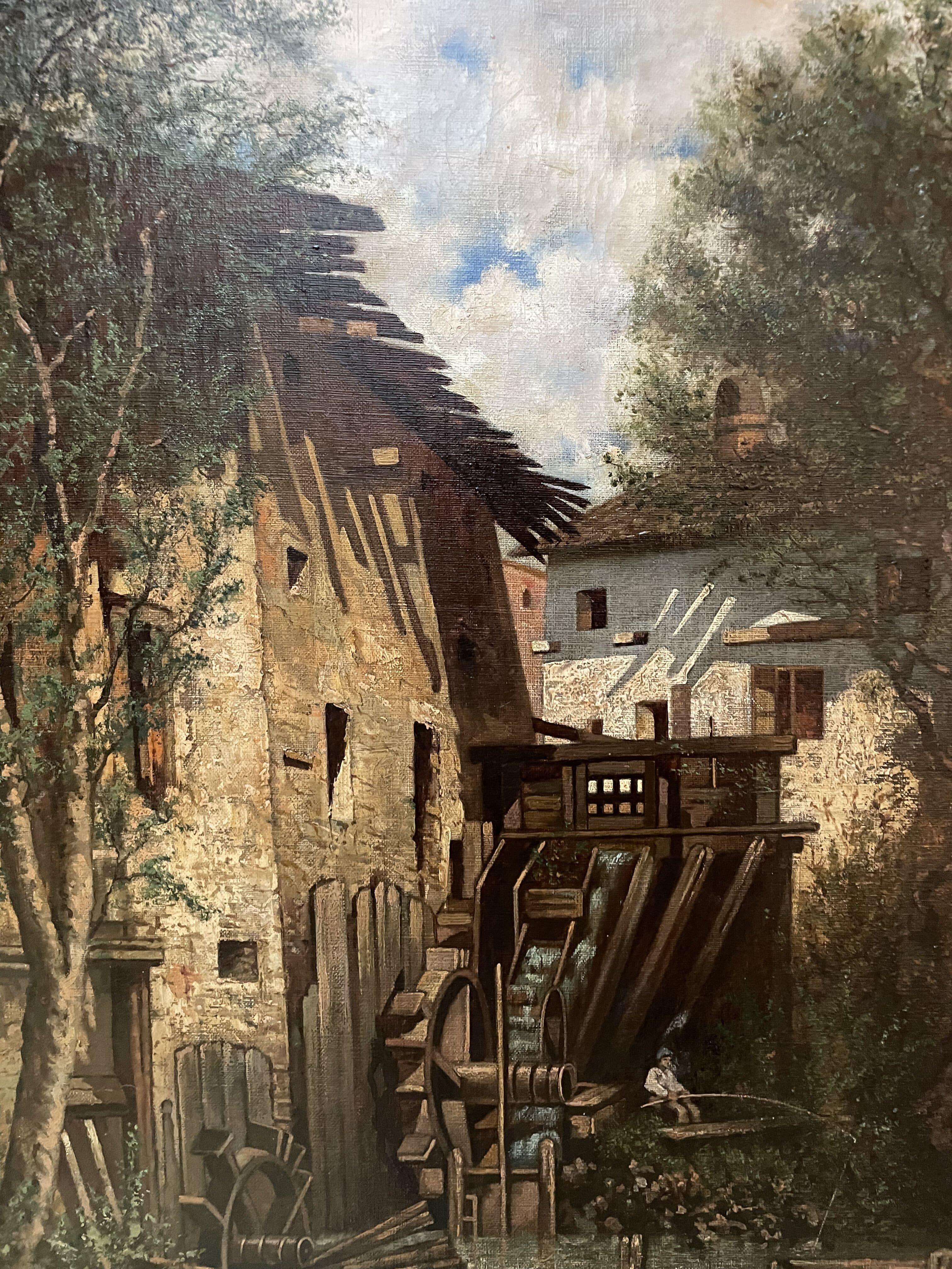 Robert Russ (1847-1922)
Óleo sobre lienzo
Enmarcado: 148 × 99 cm
Plano: 94 × 64 cm
Firmado abajo a la derecha
Una obra notable de Robert Russ, distinguido paisajista austriaco del siglo XIX y principios del XX, conocido por sus representaciones