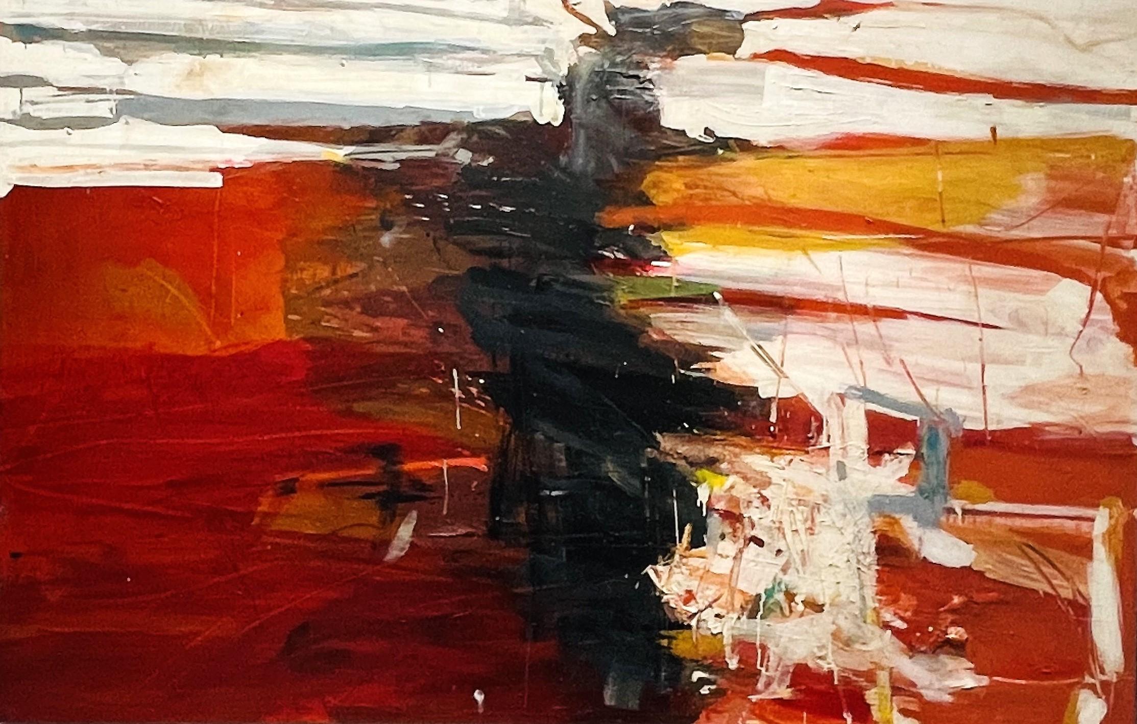 Robert S. Neuman Abstract Painting - Red Horizon