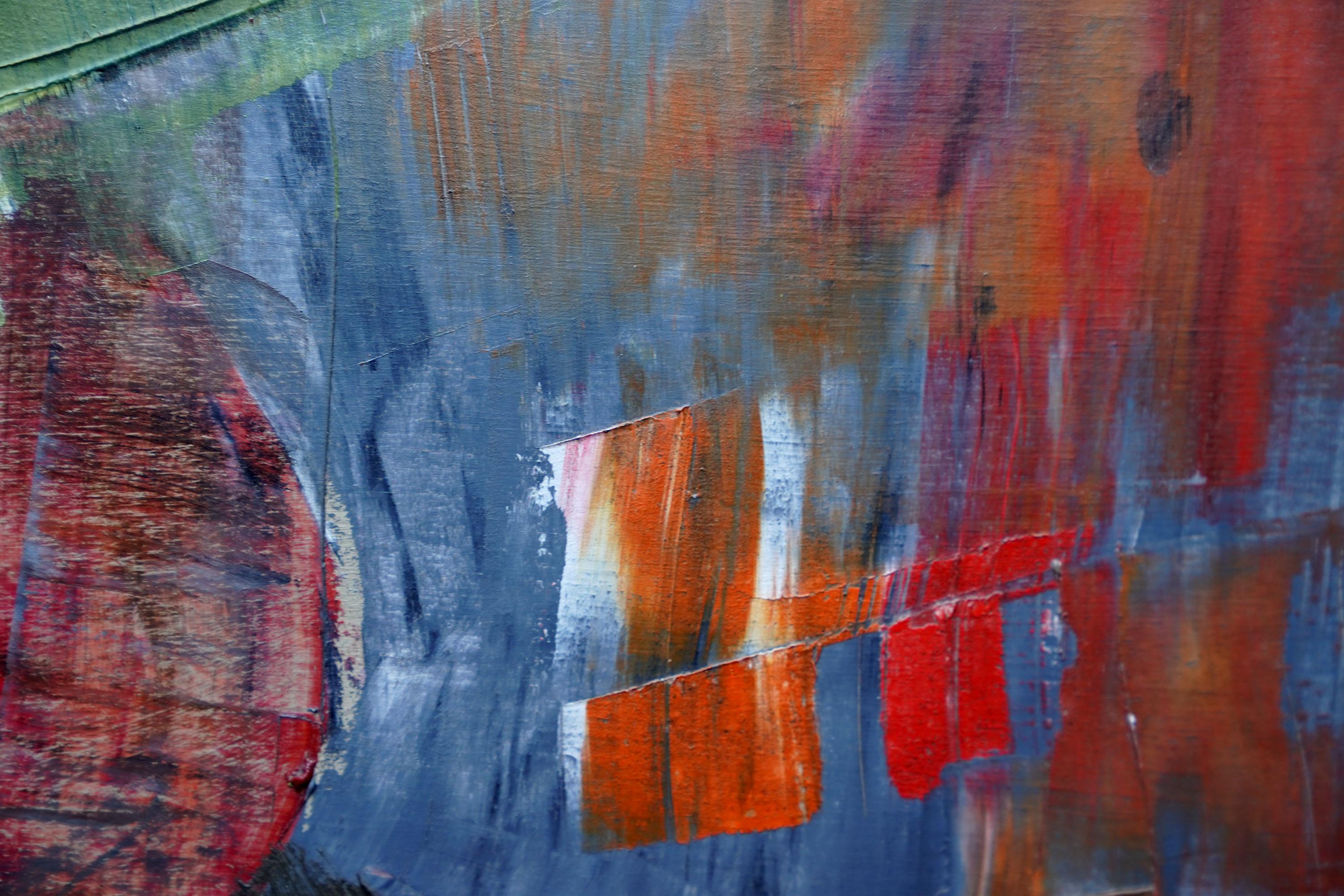Seaport 1 1957 - British Arte abstracto Pintura al óleo Artista de Suffolk en venta 6