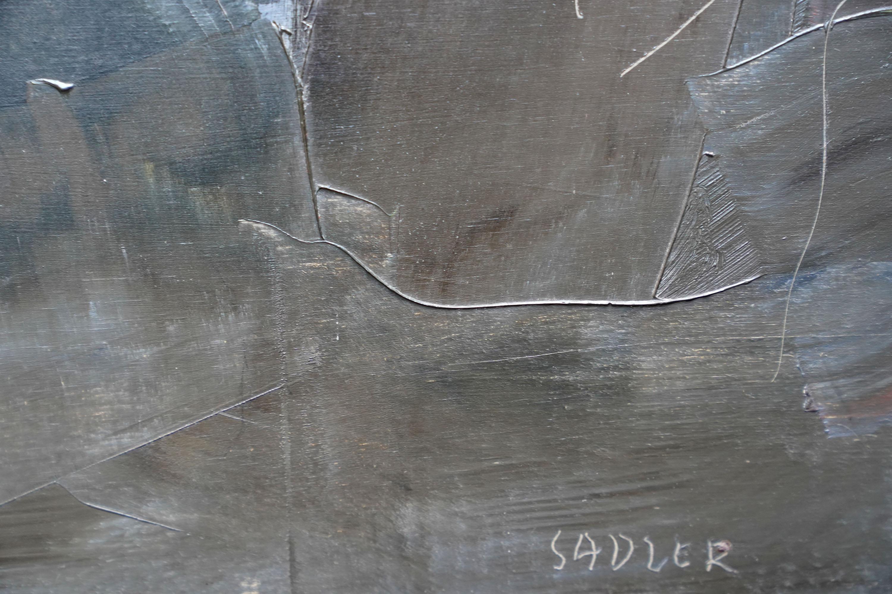 Seaport 1 1957 - British Arte abstracto Pintura al óleo Artista de Suffolk en venta 7