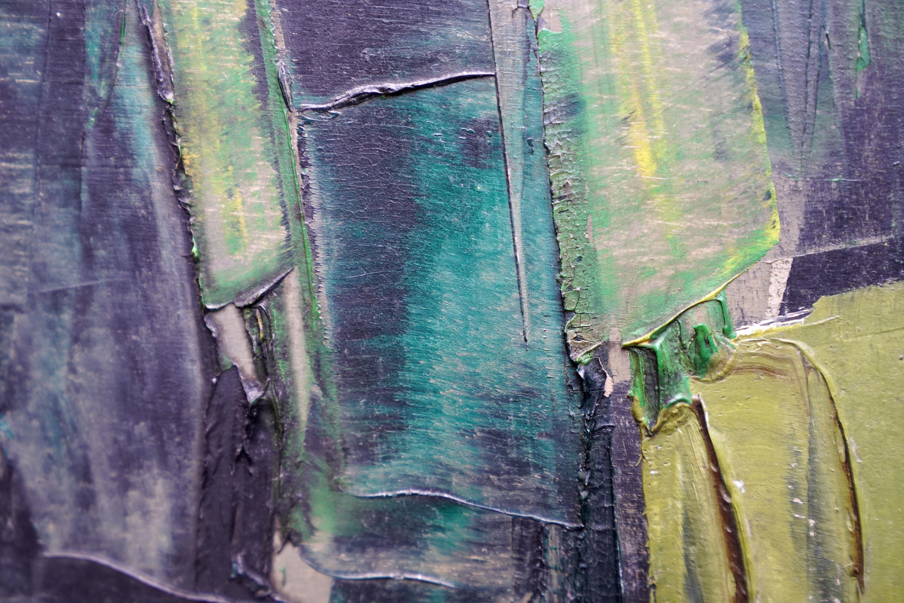 Seaport 1 1957 - British Arte abstracto Pintura al óleo Artista de Suffolk en venta 10