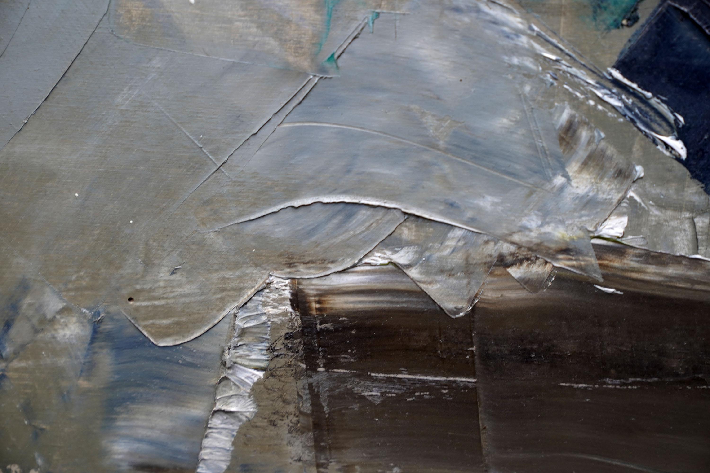 Seaport 1 1957 - British Arte abstracto Pintura al óleo Artista de Suffolk en venta 4