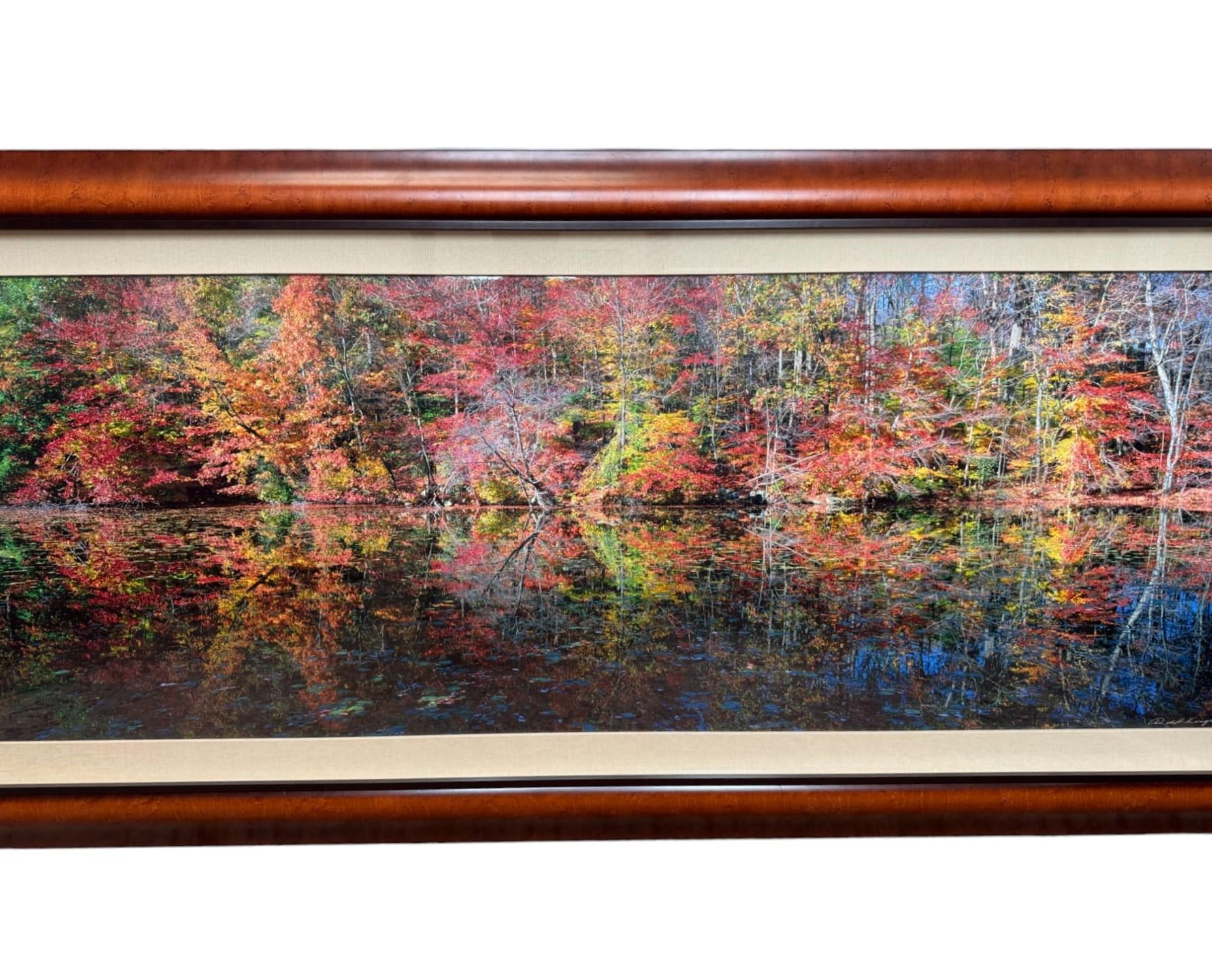 Wir präsentieren ein atemberaubendes, hinter Glas gerahmtes und mattiertes Panoramafoto mit dem Titel 