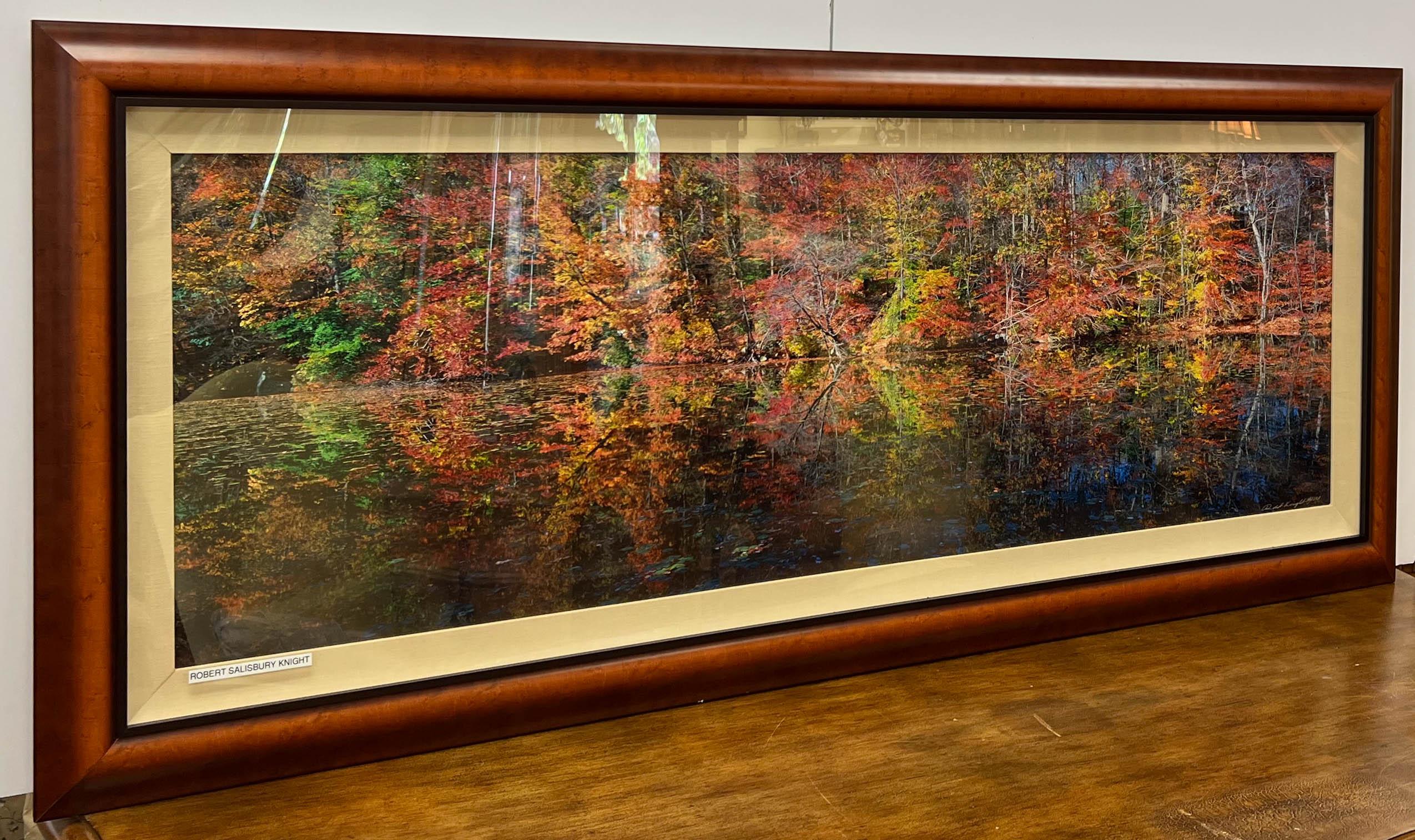 Robert Salisbury Knight Panoramafotografie, „Fall Lake Reflections“, gerahmt (amerikanisch) im Angebot