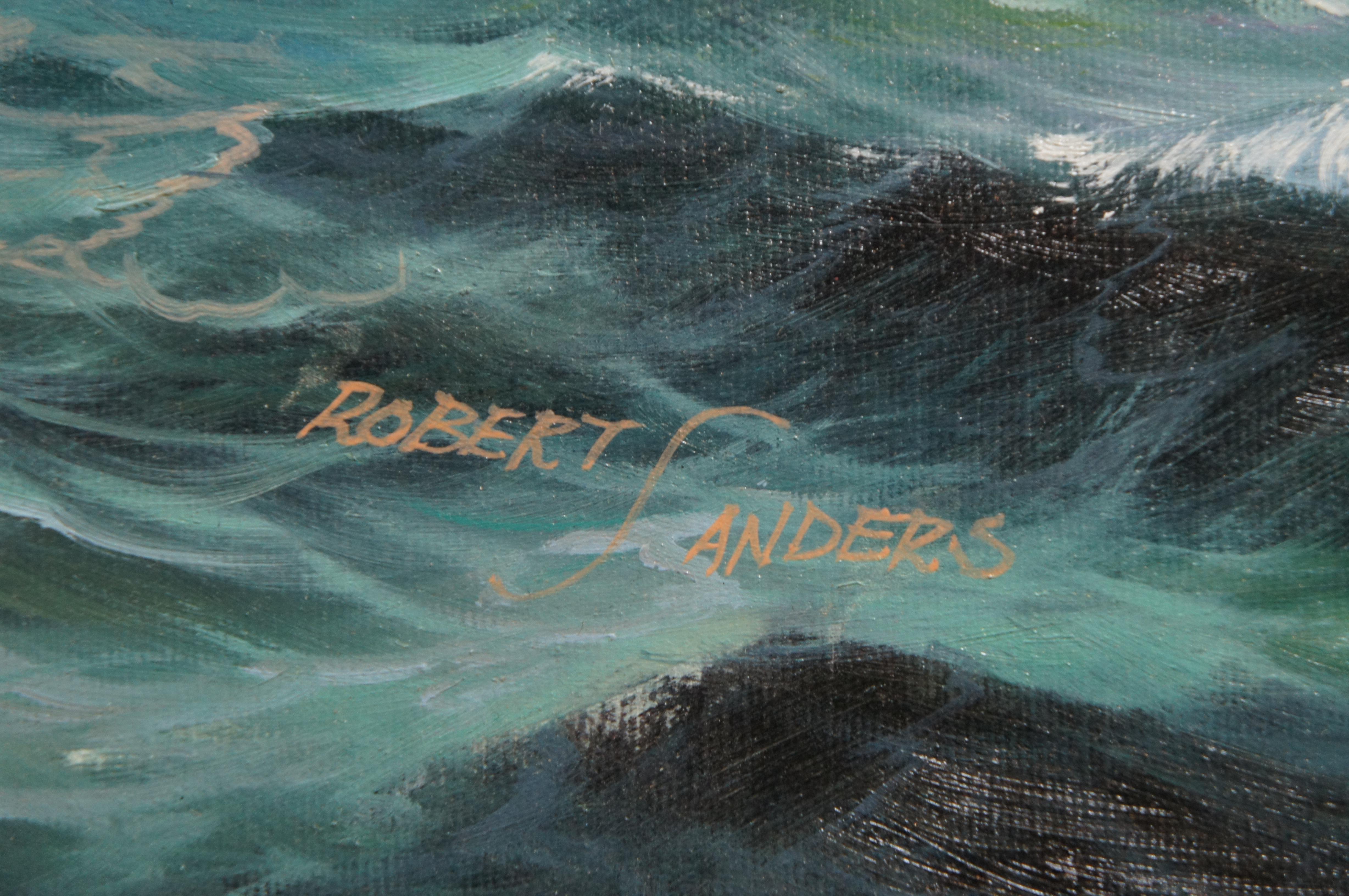 Robert Sanders American Clipper Ship Nautical Maritime Seascape Oil Painting 46