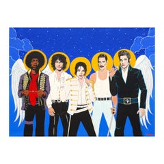 "Band of Angels" Contemporary Famous Musician Portrait Painting