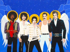 "Band of Angels" Contemporary Famous Musician Portrait Painting