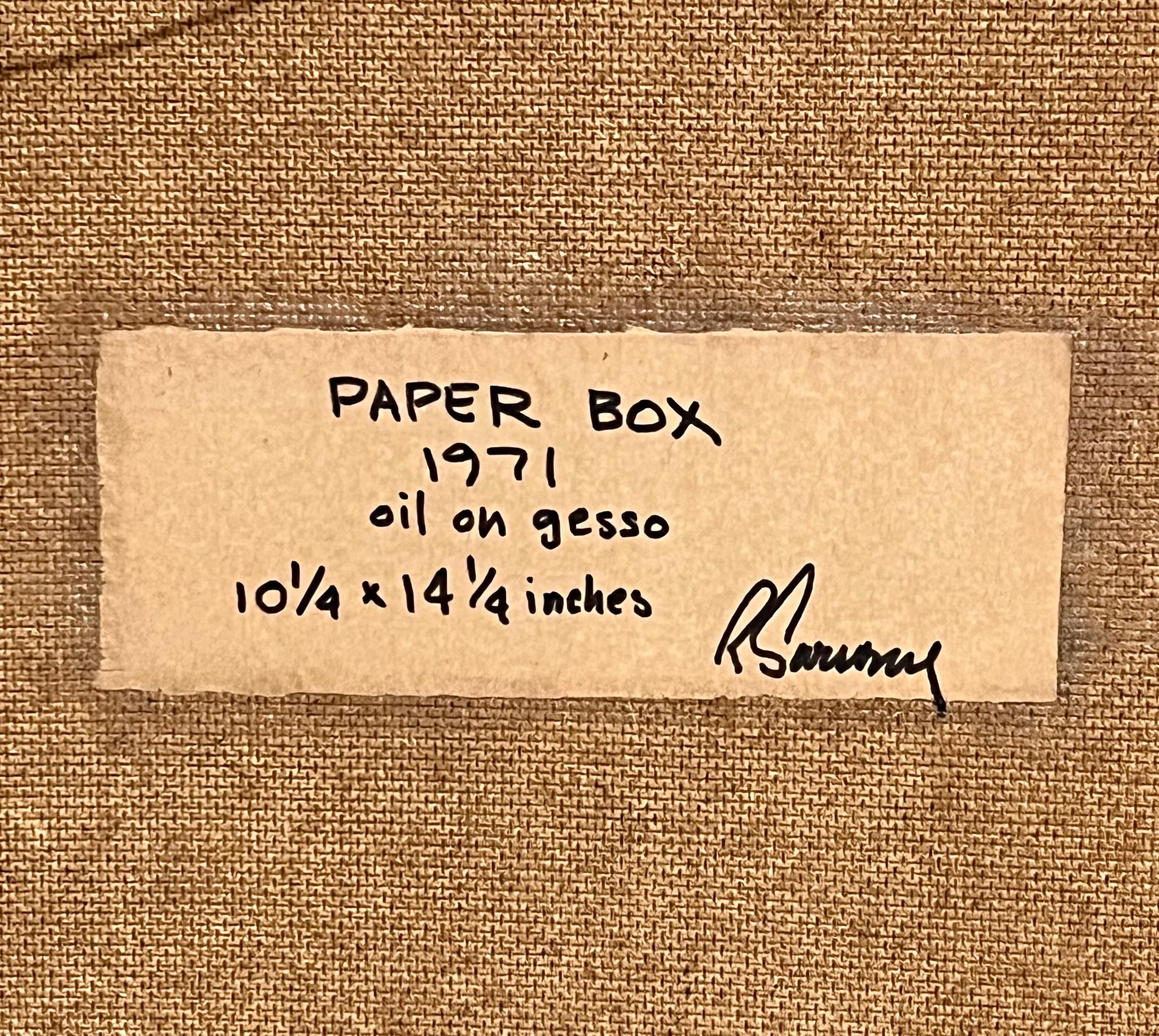 Amerikanisches Vintage-Ölgemälde, „Papierkasten“, Robert Sarsony, ACA-Galerie  im Angebot 5