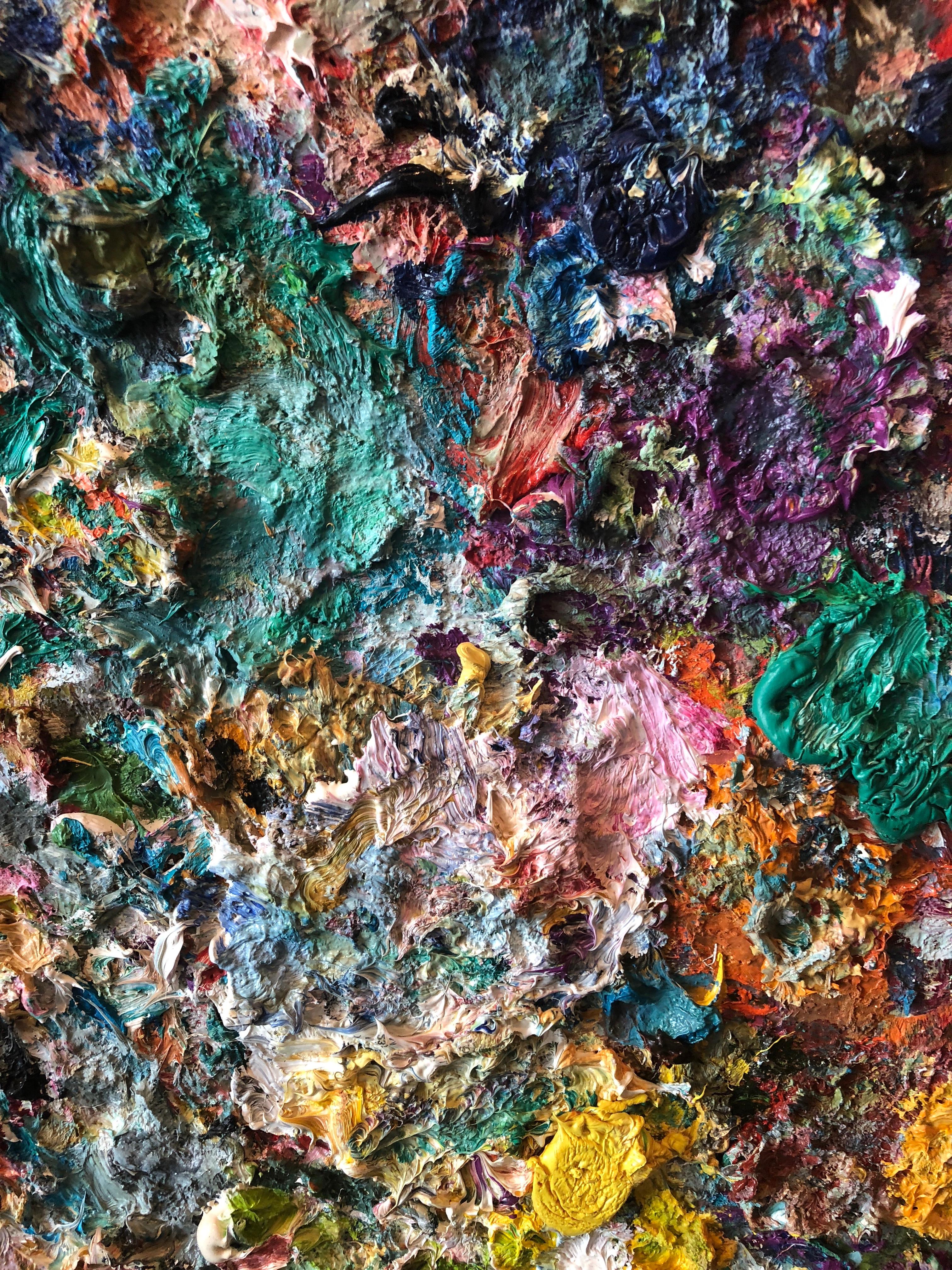 Palette - Abstract Painting by Robert Savary
