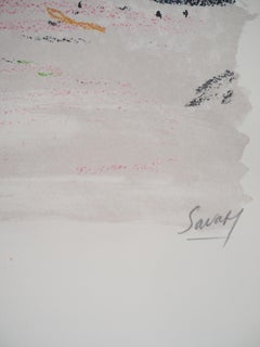 Paris : The Old Workshops in Montmartre - Original Lithograph, Handsigned