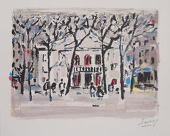 Parigi: Teatro dell'Atelier a Montmartre - Litografia originale, firmata con la mano